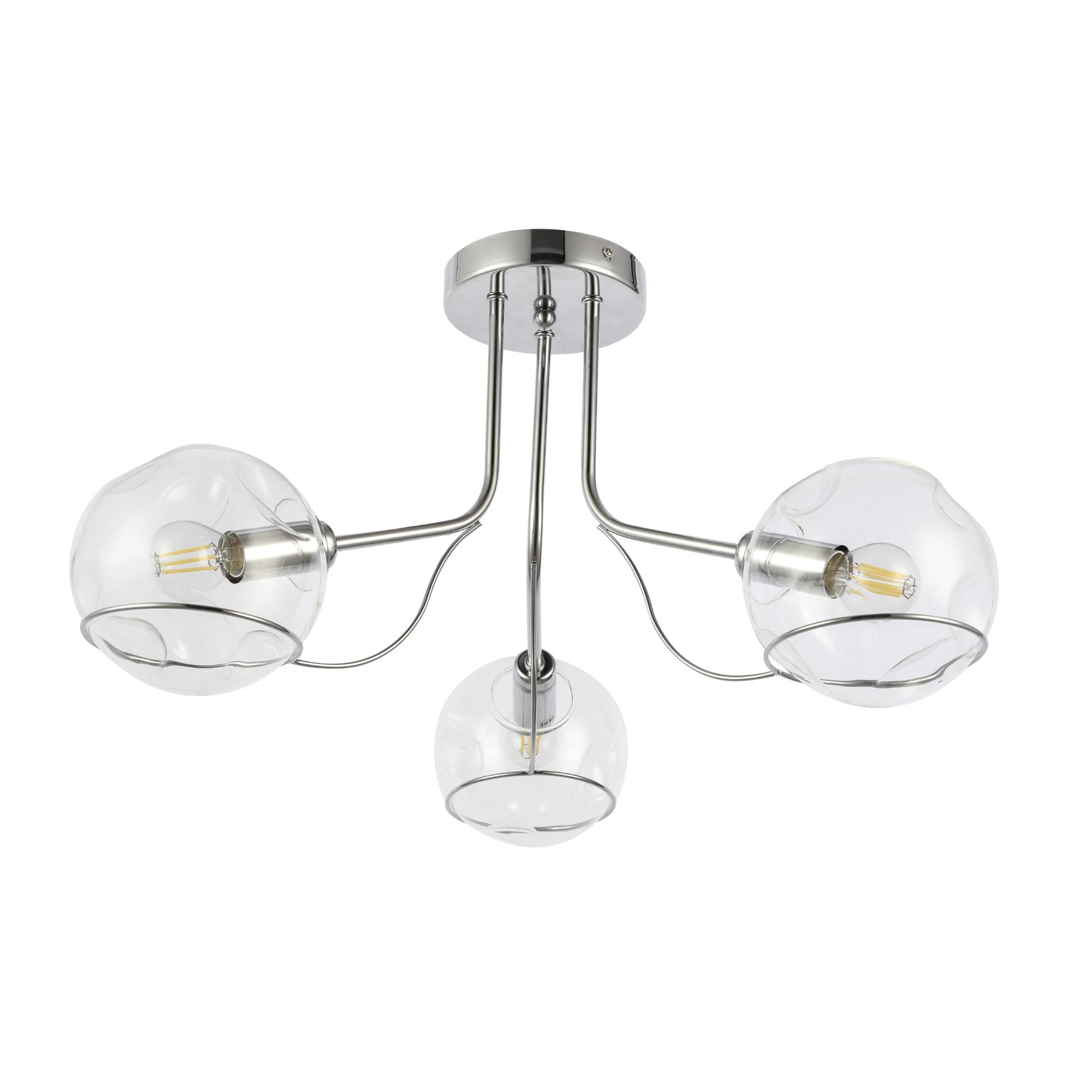 картинка SLE102502-03 Светильник потолочный Хром/Прозрачный E14 3*40W