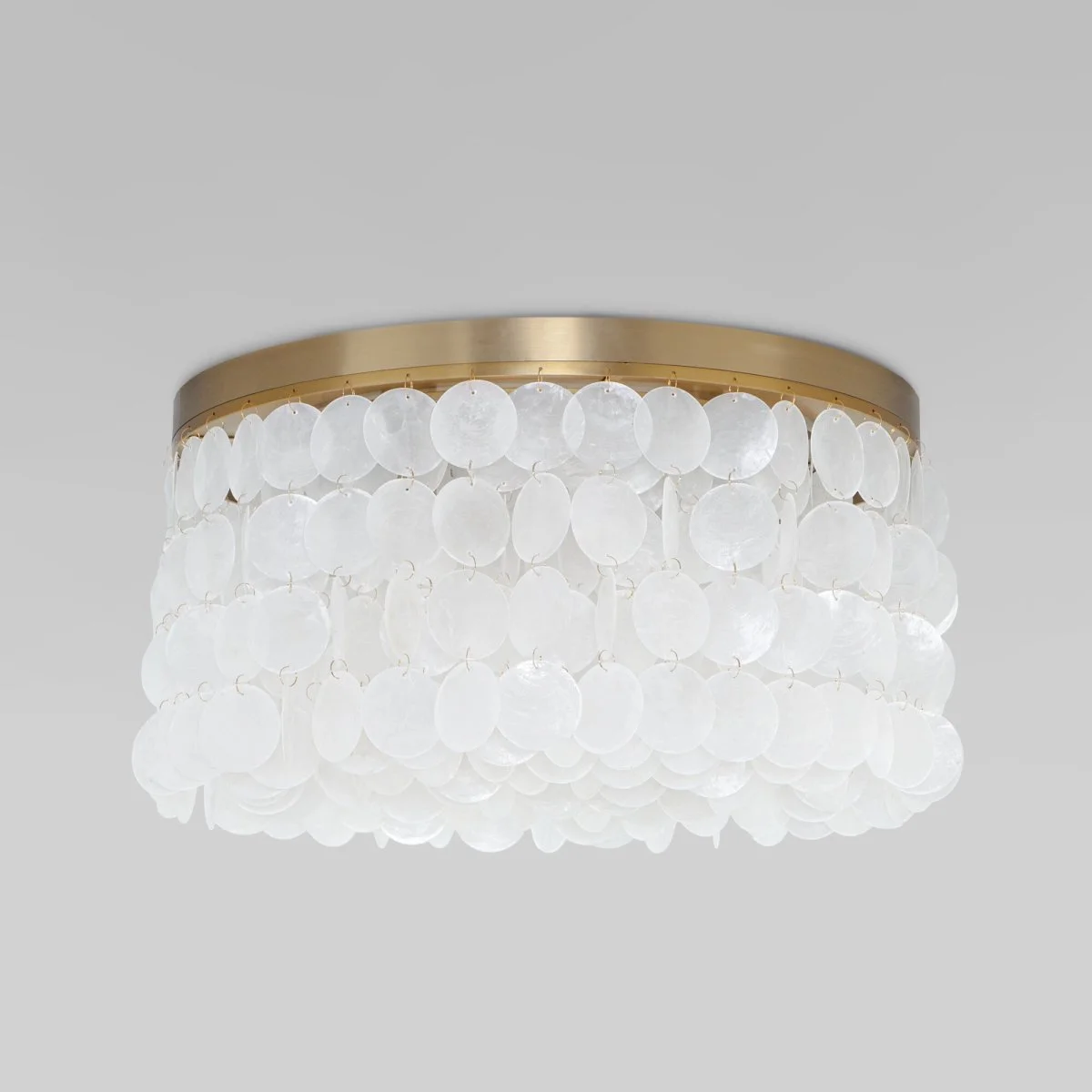 картинка Умная потолочная люстра с перламутром 60084/5 латунь/перламутр Smart