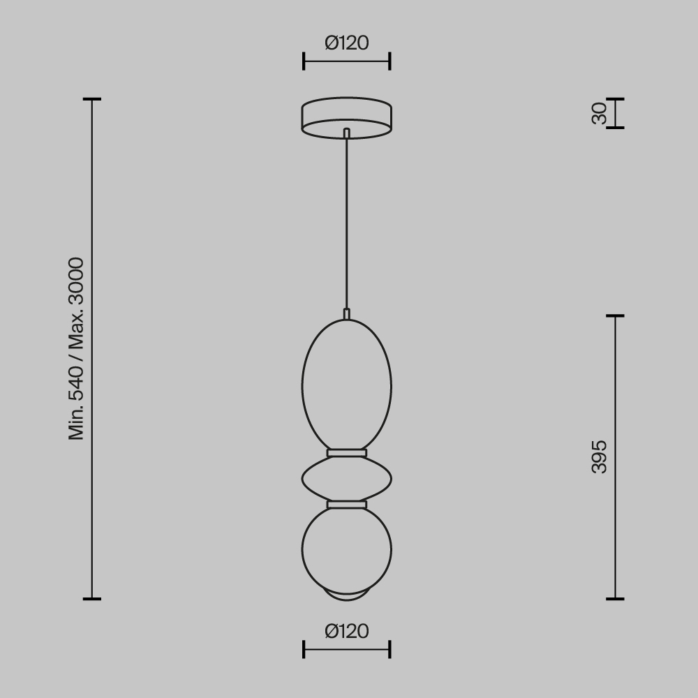 картинка Подвесной светильник Maytoni MOD362PL-L10BG3K