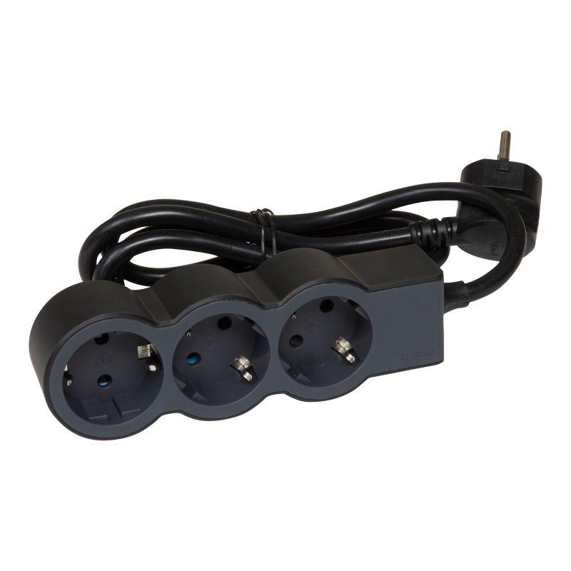 картинка Удлинитель 3х5м 16А IP20 Стандарт 3х2P+E черн. Leg 694568