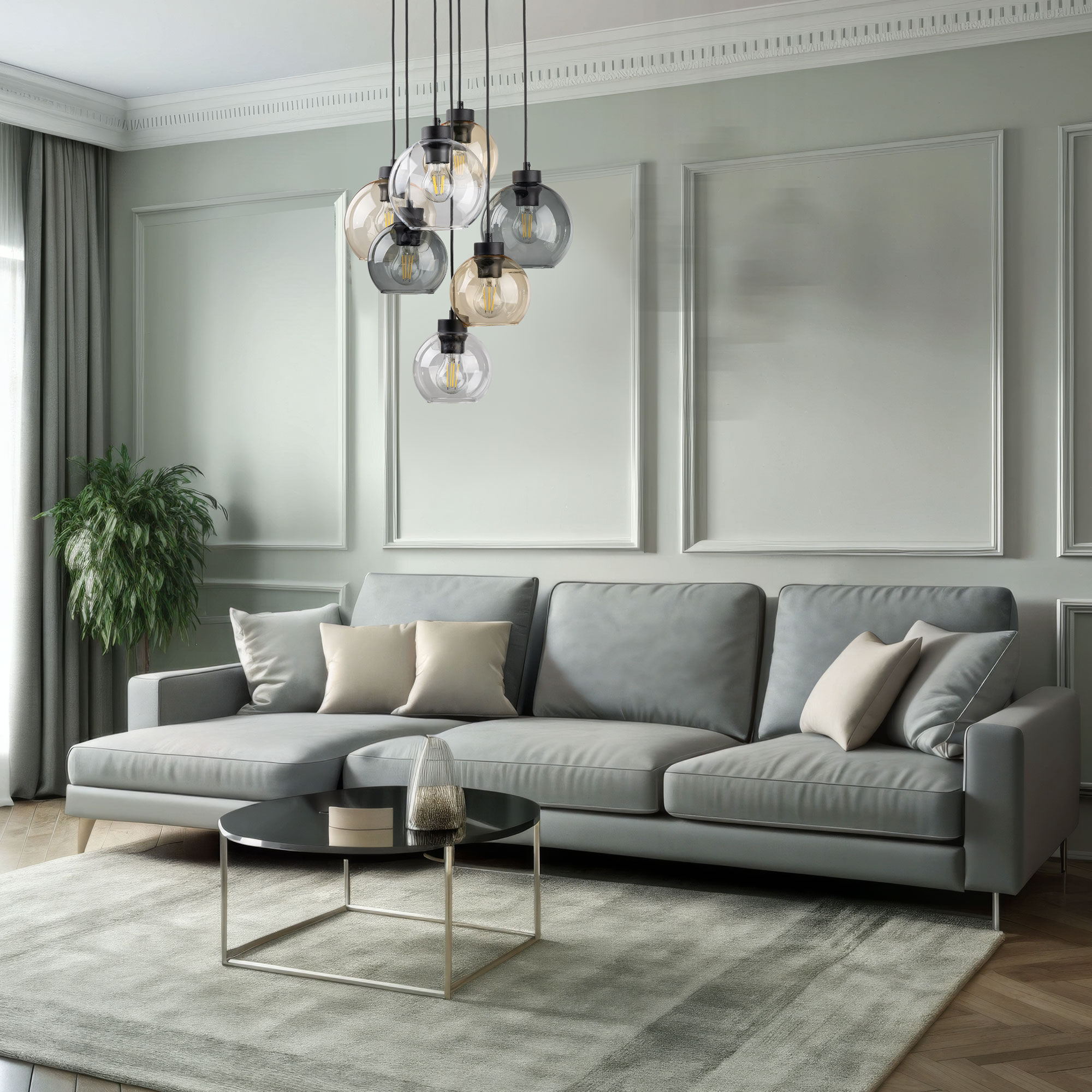 картинка Подвесной светильник со стеклянными плафонами 10246 Cubus