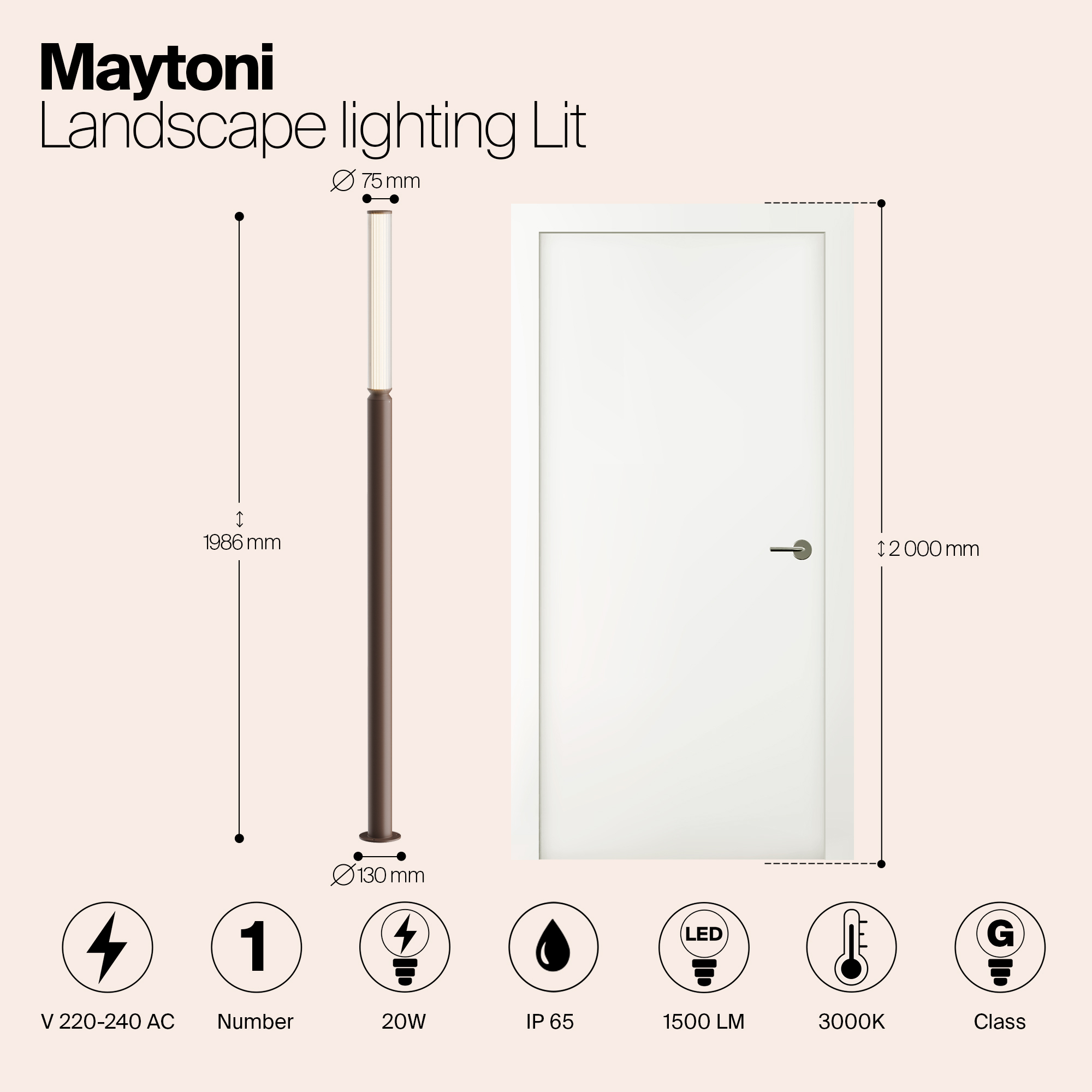 картинка Ландшафтный светильник Outdoor O593FL-L20BR3K