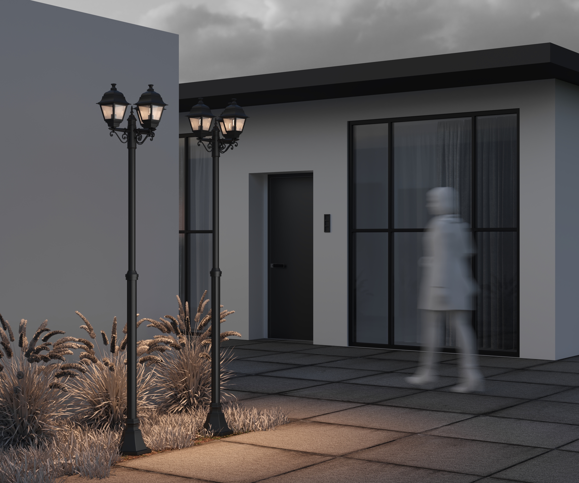 картинка Садово-парковый светильник Outdoor O003FL-03B