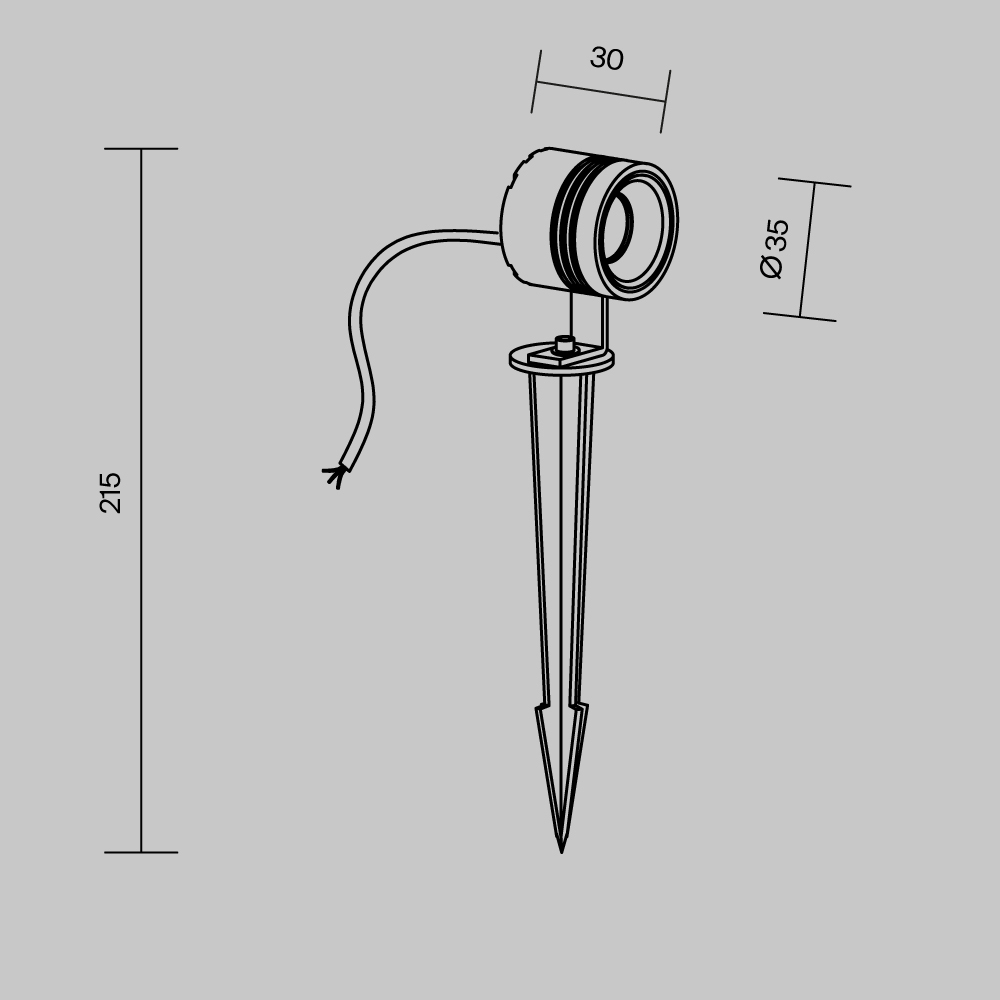 картинка Ландшафтный светильник Outdoor O493FL-L3GF3K