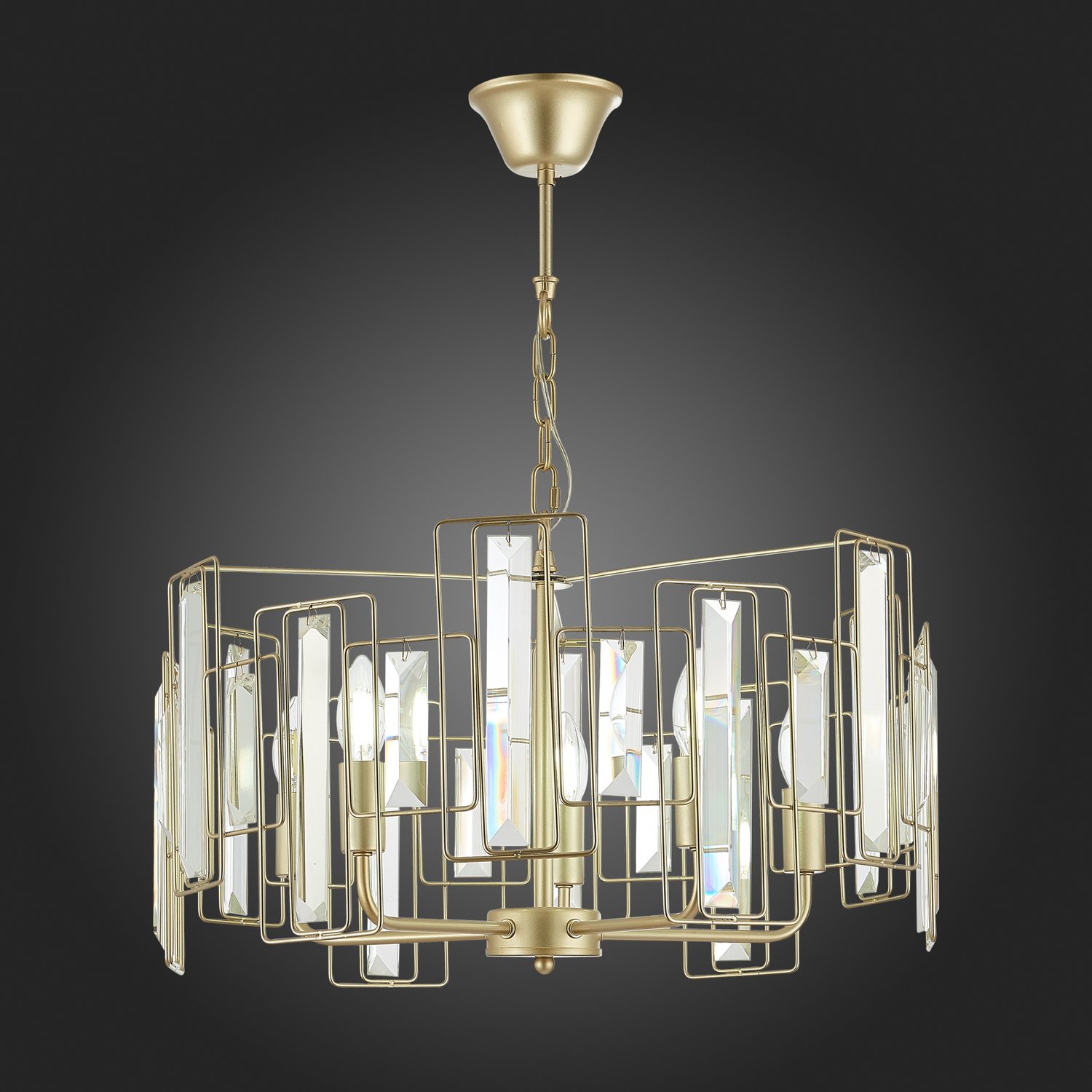 картинка SLE103403-05 Светильник подвесной Шампань/Прозрачный E14 5*40W