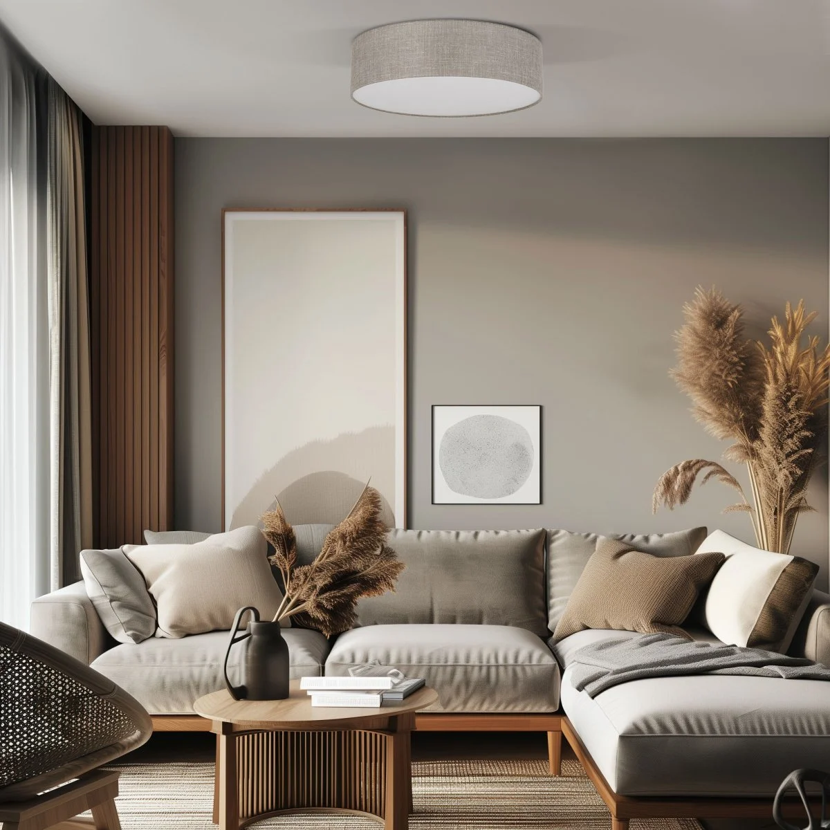 картинка Потолочный светильник с тканевым абажуром 5637 Rondo Linen