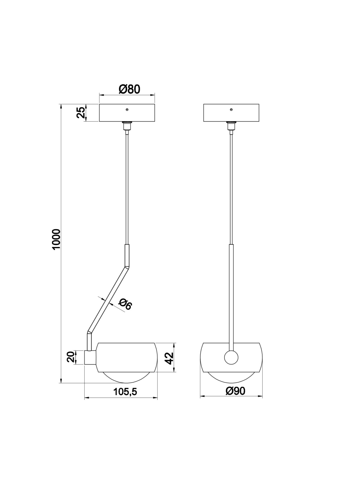 картинка Подвесной светильник Technical MOD072PL-L8W3K
