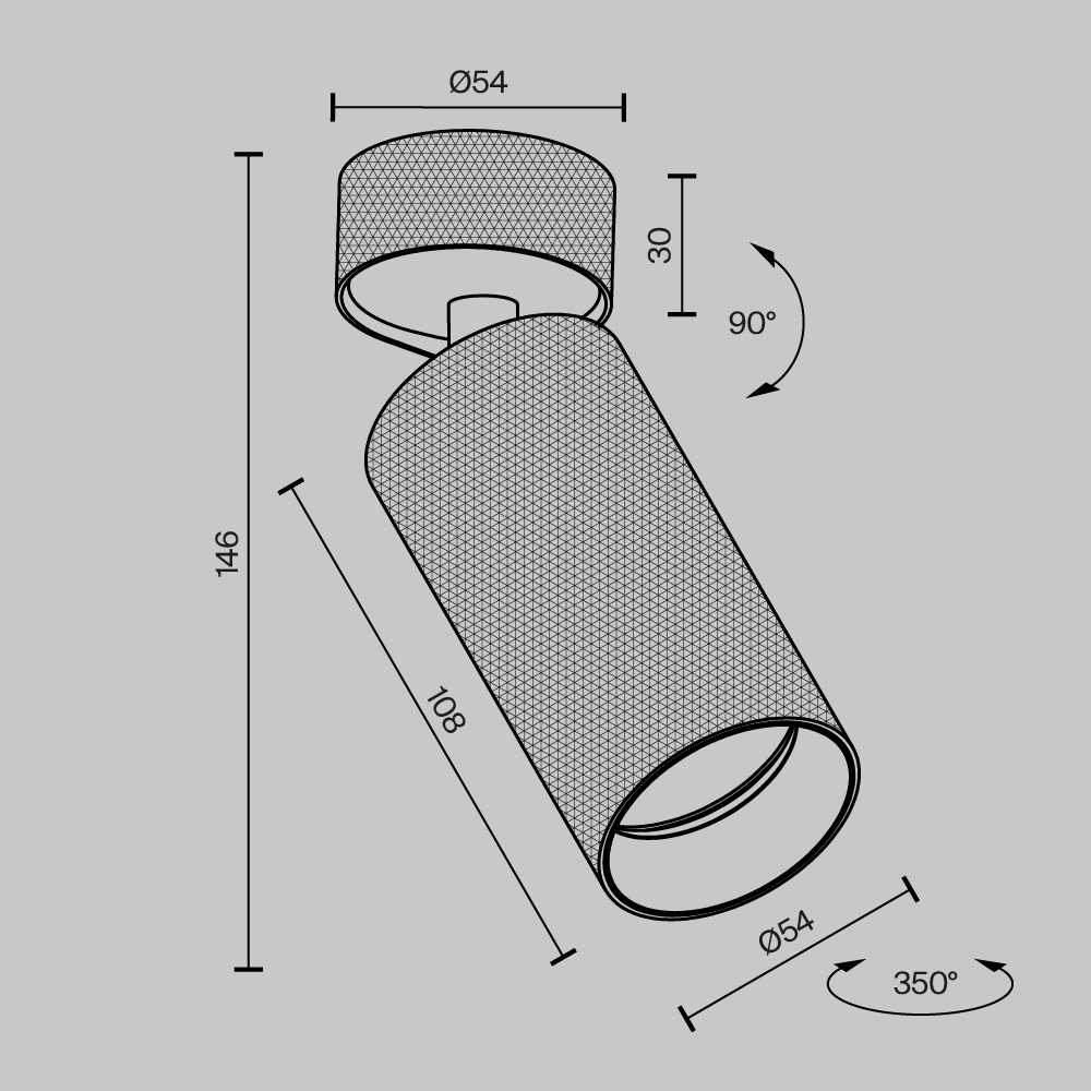 картинка Потолочный светильник Technical C082CL-01-GU10-W