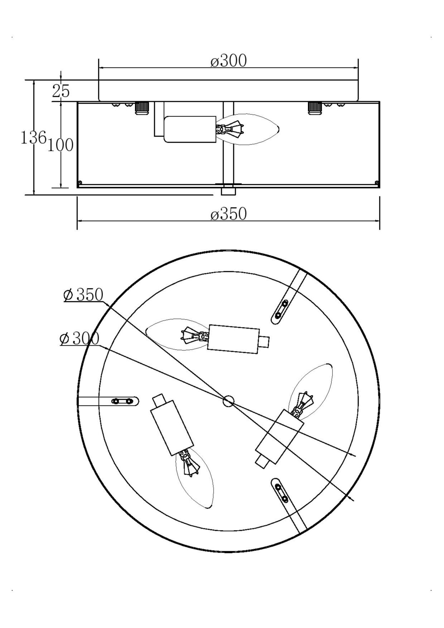 картинка Потолочный светильник Maytoni MOD096CL-03CH