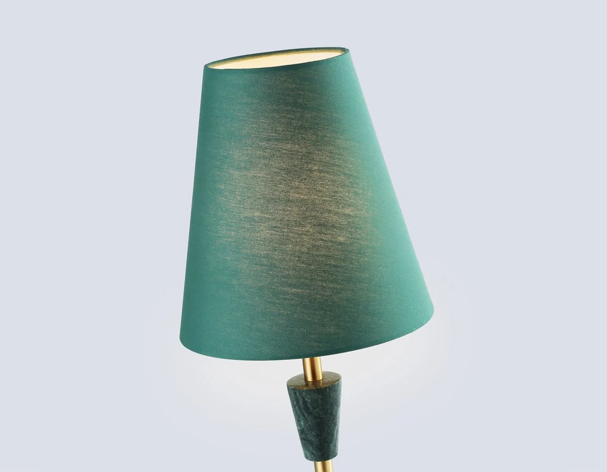 картинка Настольная лампа с абажуром и хрусталем LH71007