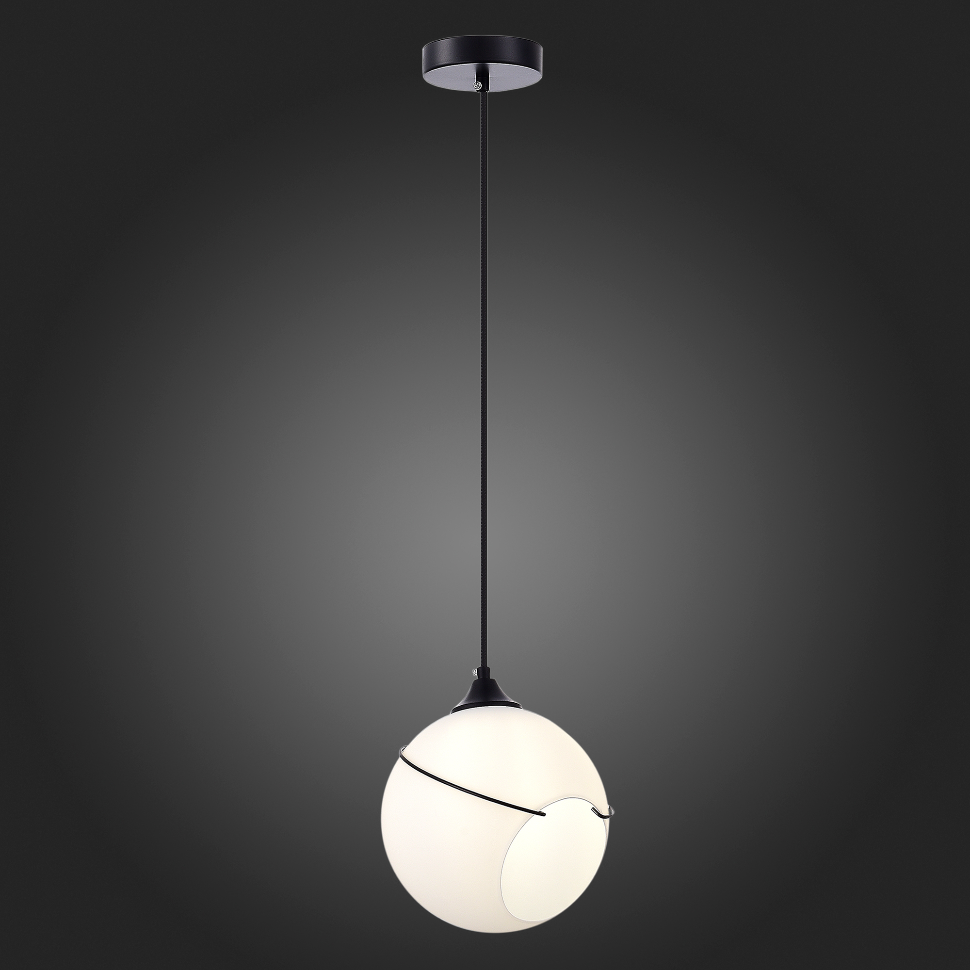 картинка SLE103143-01 Подвес Черный/Белый E27 1*60W