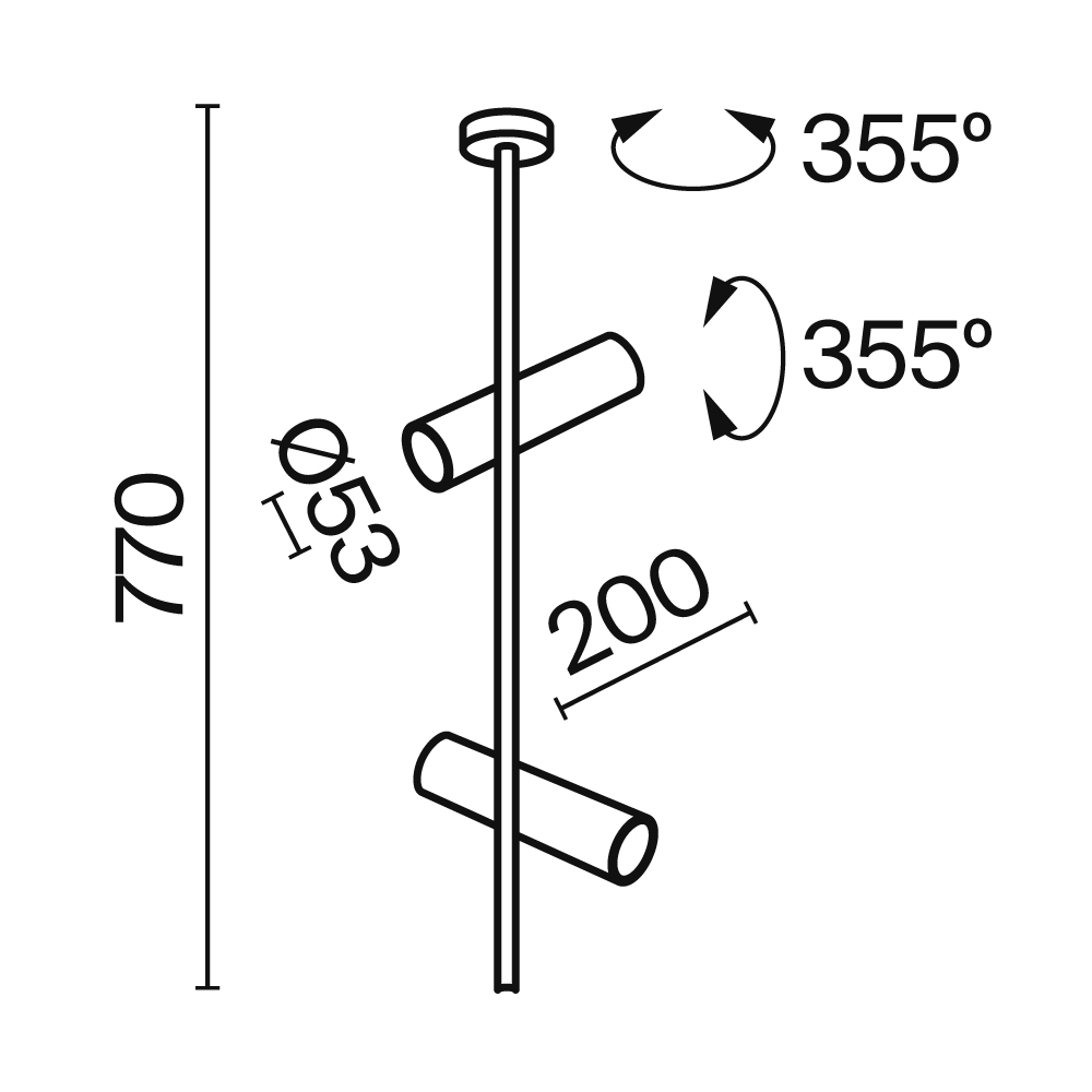 картинка Потолочный светильник Technical C021CL-02B
