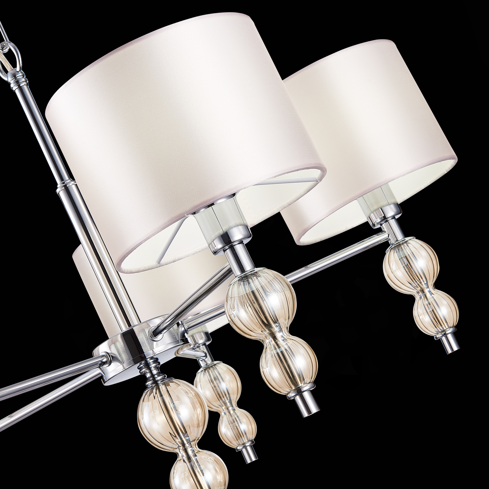 картинка SLE105703-05 Светильник подвесной Хром/Светло-бежевый E14 5*40W