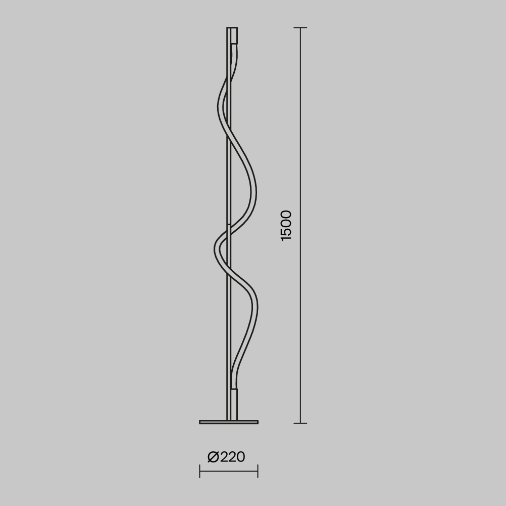 картинка Напольный светильник (торшер) Maytoni MOD166FL-L15B3K