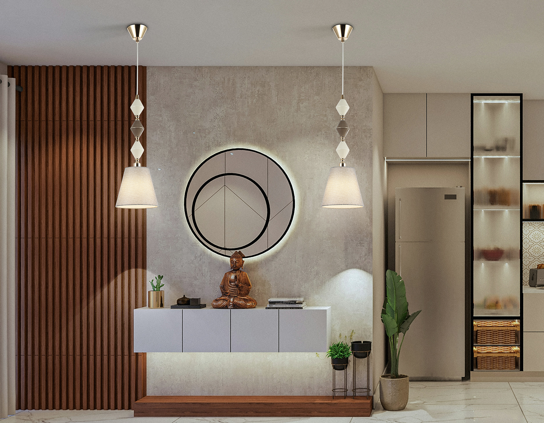 картинка Подвесной светильник с абажуром