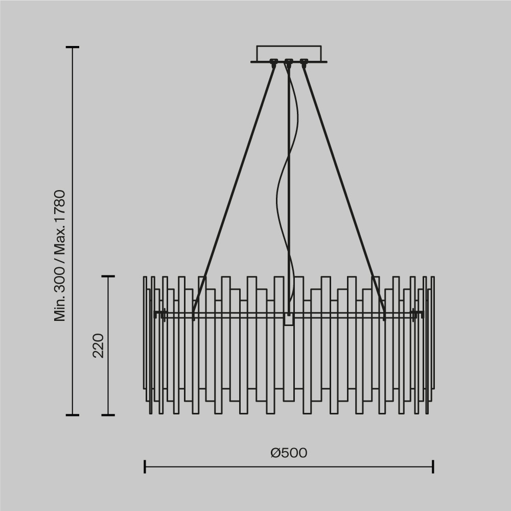 картинка Подвесной светильник Maytoni MOD136PL-06BS