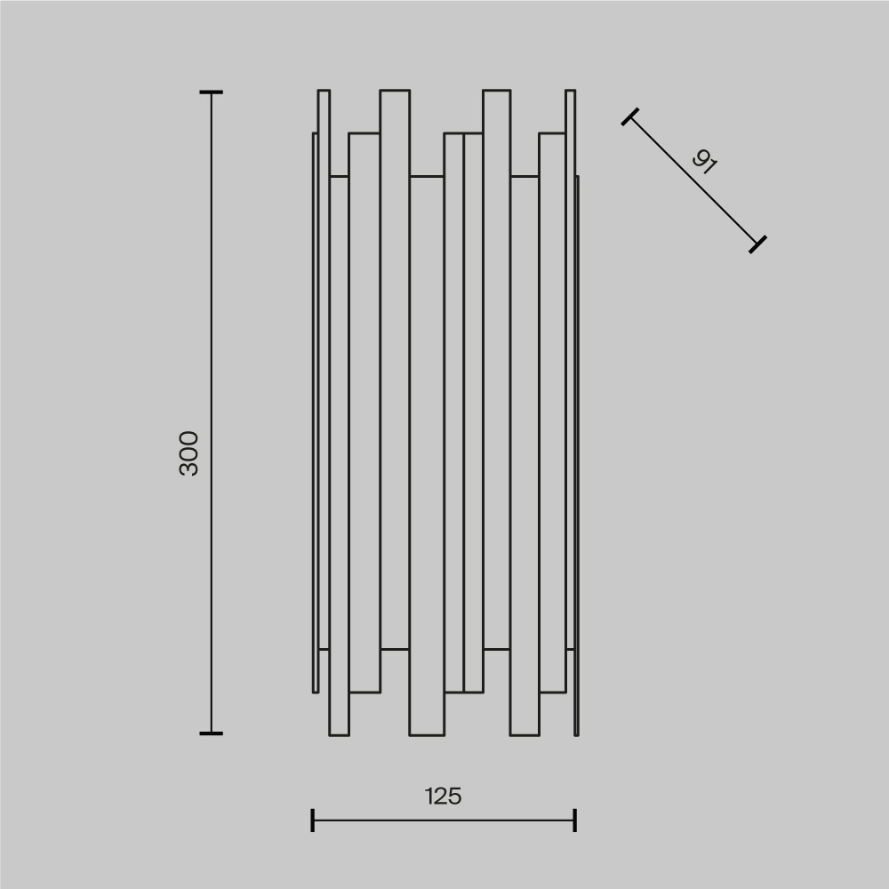 картинка Настенный светильник (бра) Maytoni MOD136WL-01BS