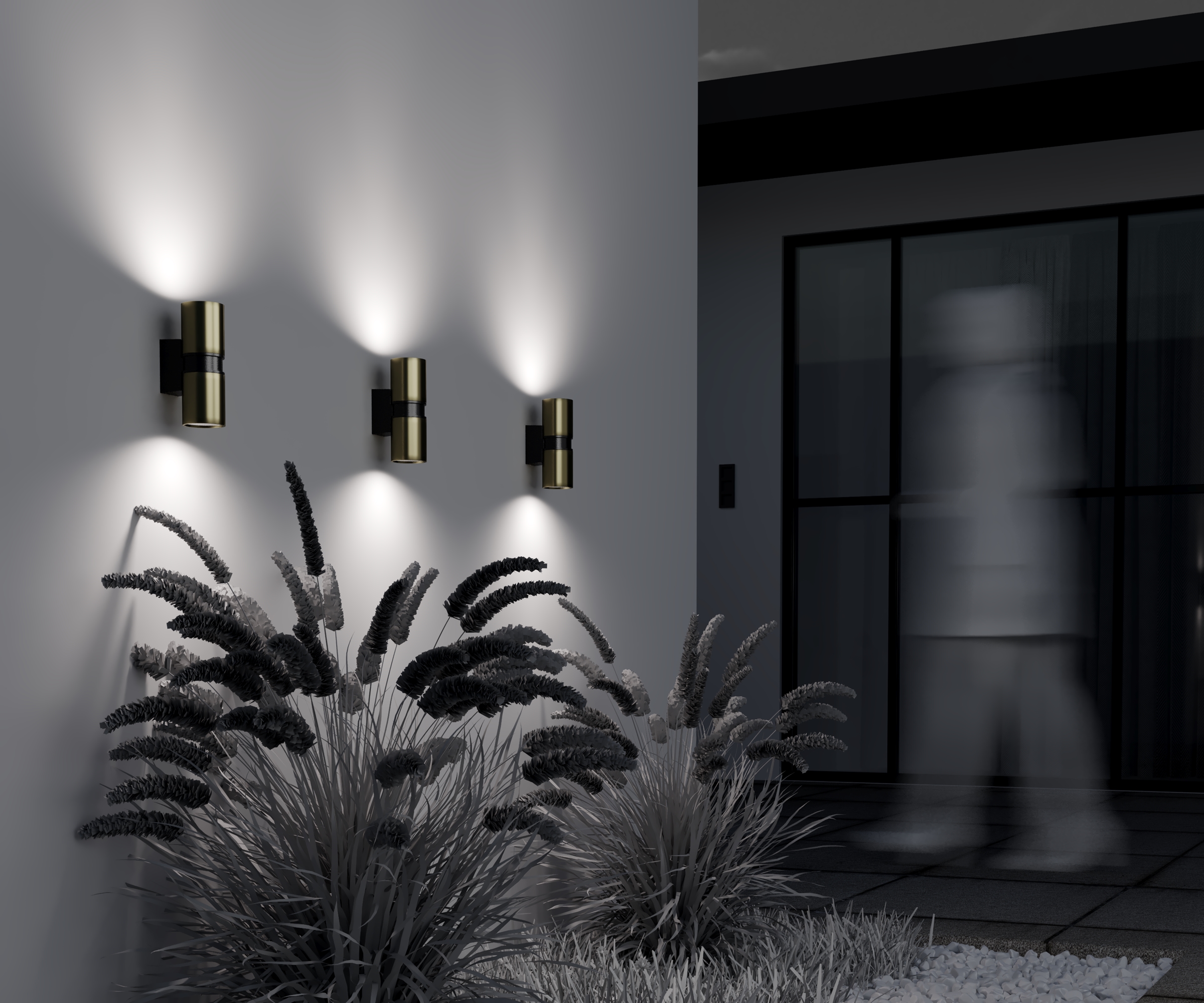 картинка Настенный светильник (бра) Outdoor O582WL-02BS