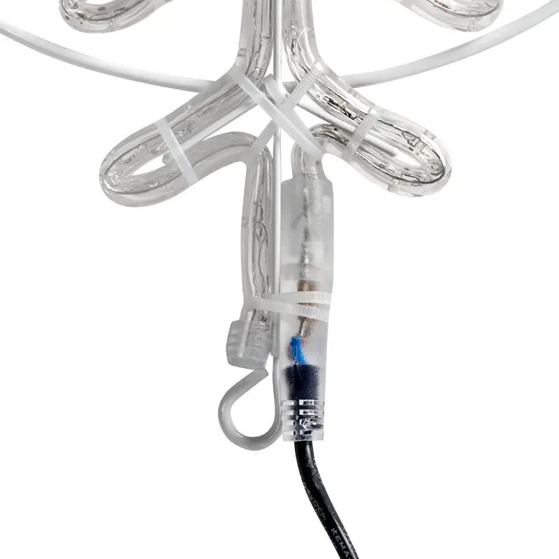 картинка Светодиодная фигура из дюралайта Снежинка 55x55см ТЕПЛЫЙ БЕЛЫЙ NEON-NIGHT