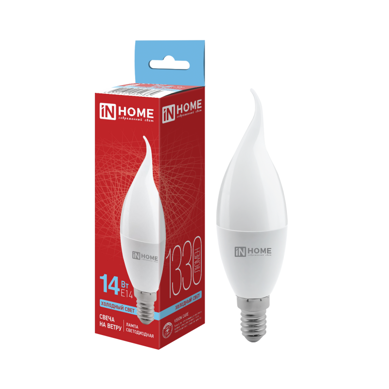картинка Лампа светодиодная LED-СВЕЧА НА ВЕТРУ-VC 14Вт 230В E14 6500K 1330Лм IN HOME