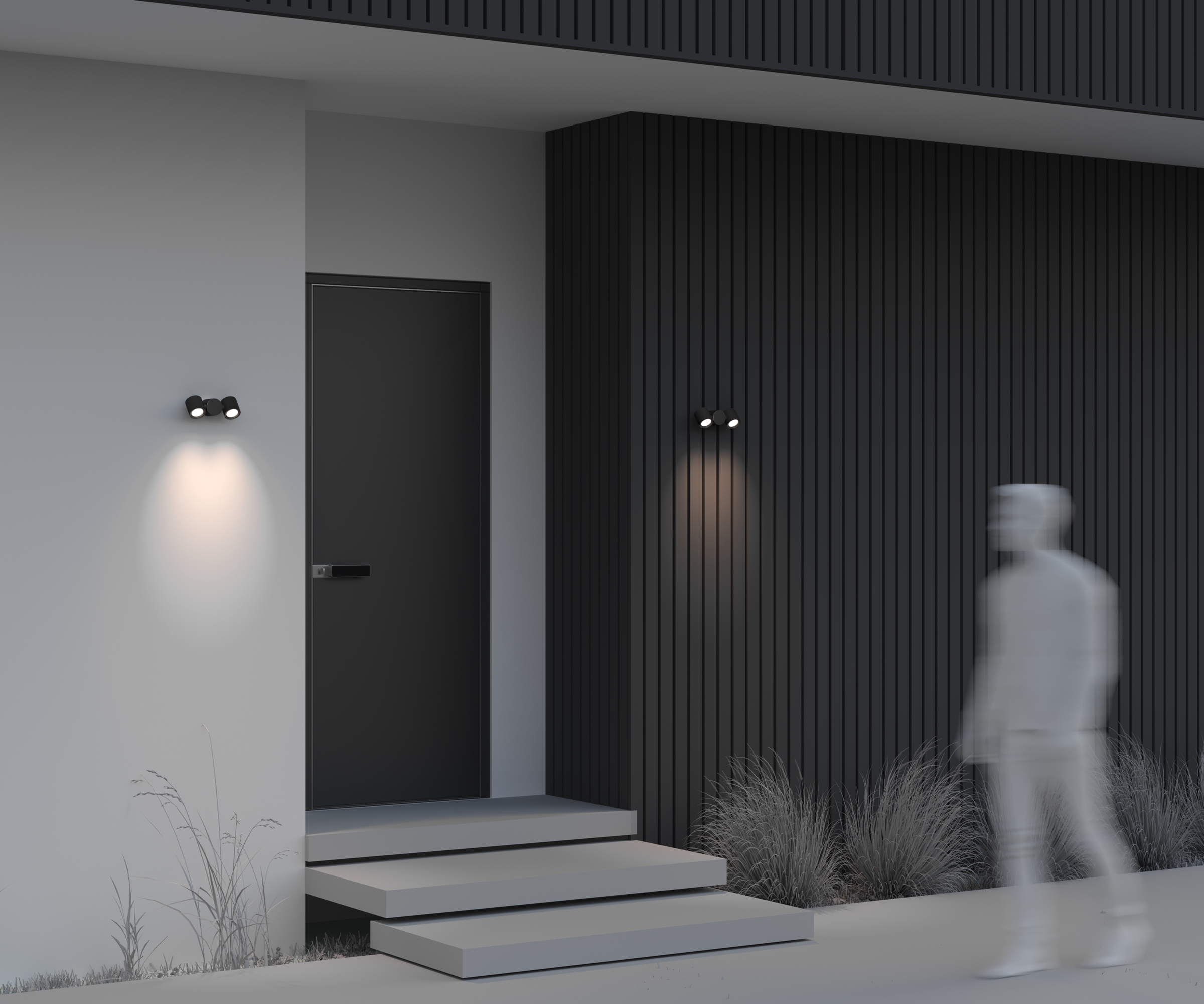 картинка Настенный светильник (бра) Outdoor O010WL-02B