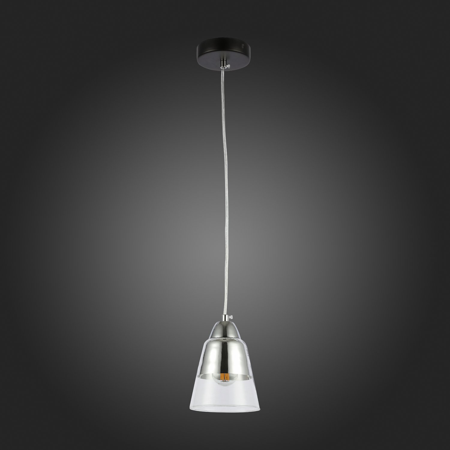 картинка SLE102903-01 Подвес Черный, Хром/Прозрачный E27 1*40W