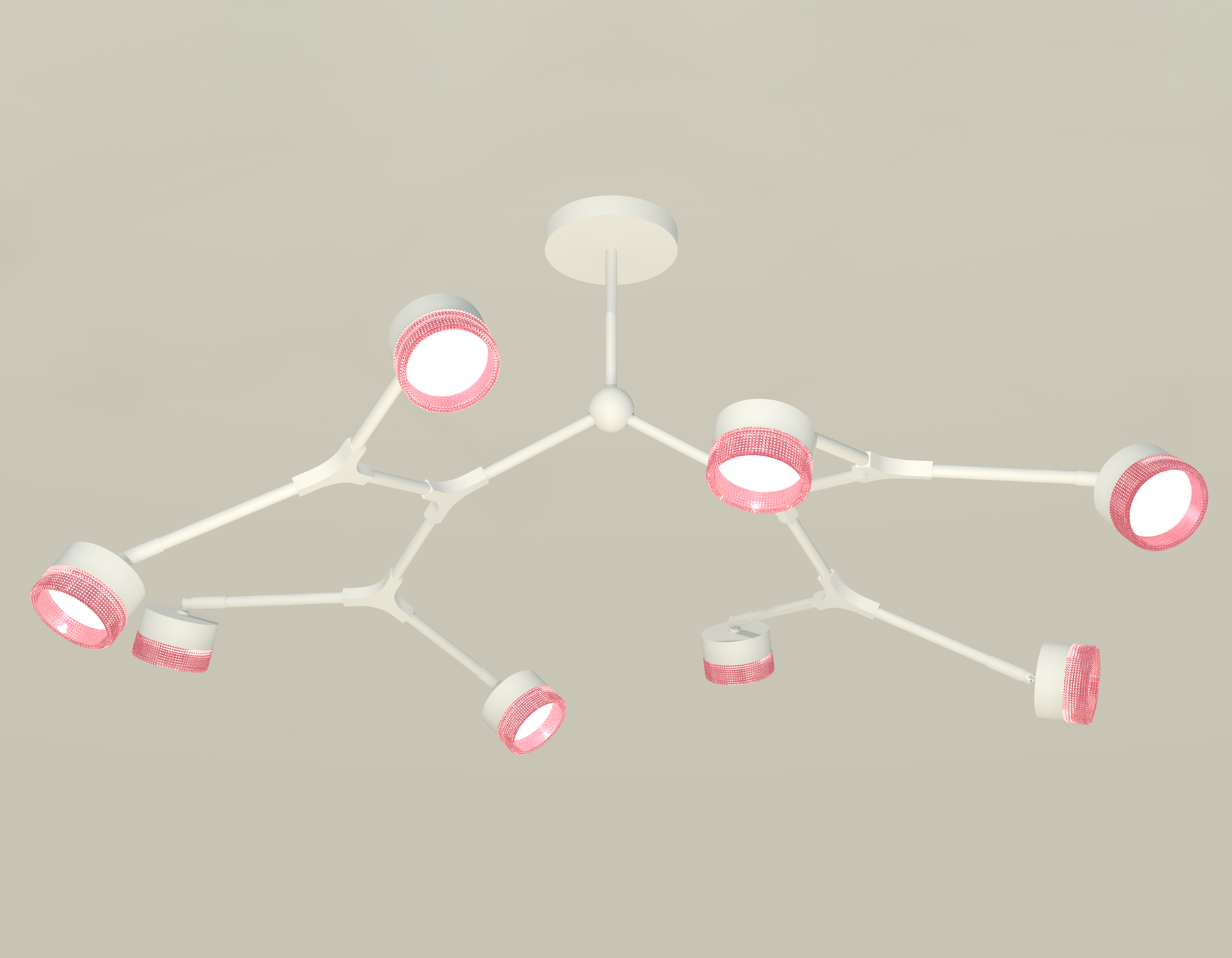 картинка Комплект подвесного поворотного светильника с композитным хрусталем