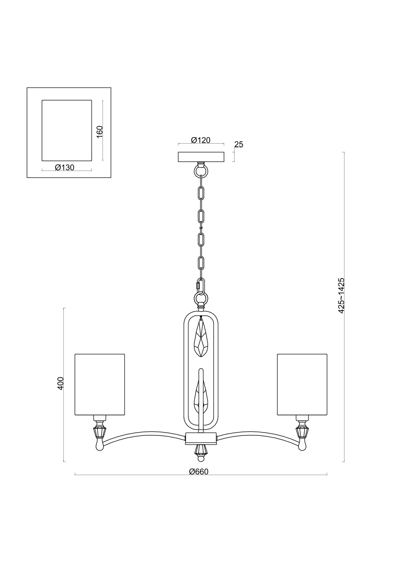 картинка Подвесной светильник Freya FR1007PL-05BS