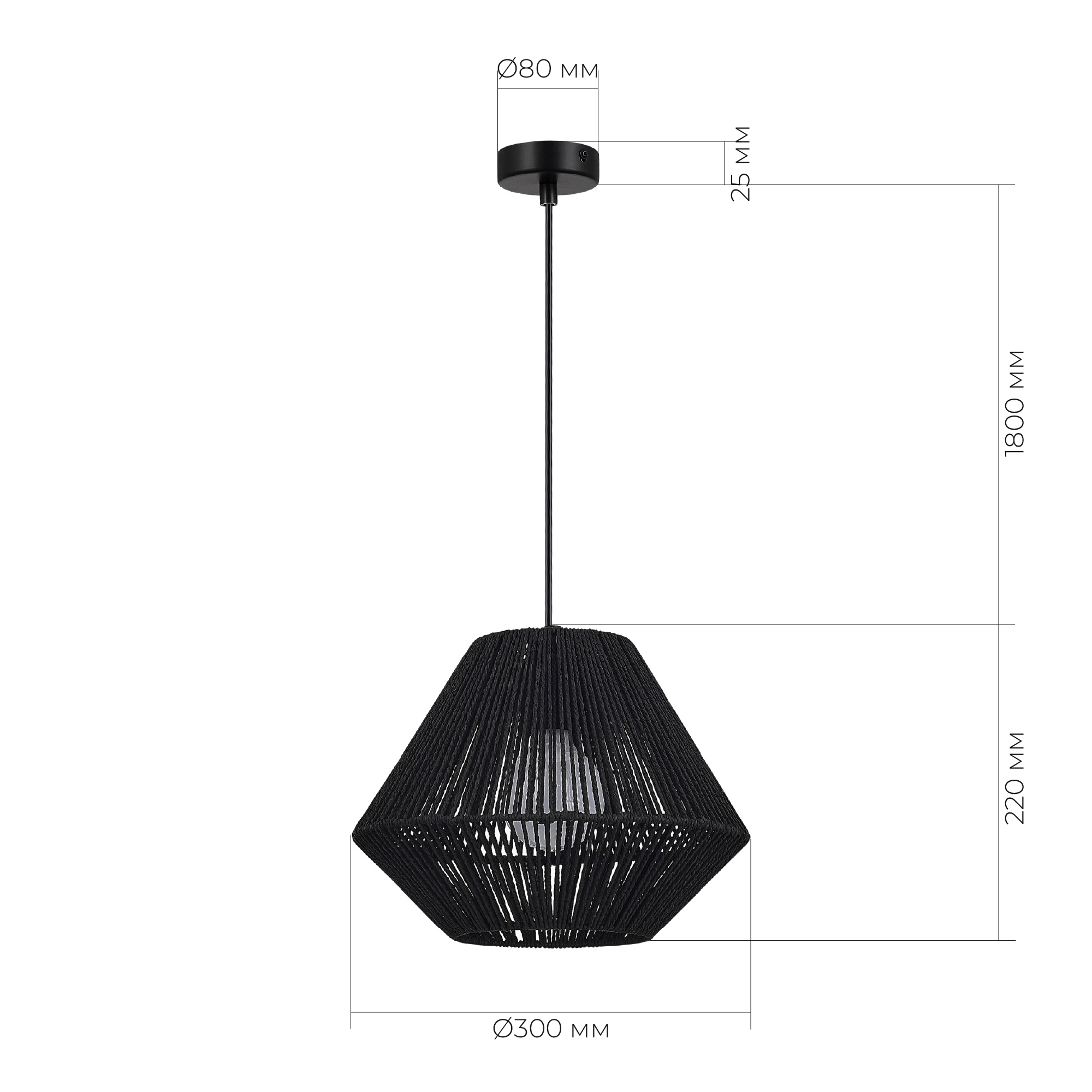 картинка SLE6025-403-01 Светильник подвесной черный/черный E27 1*40W