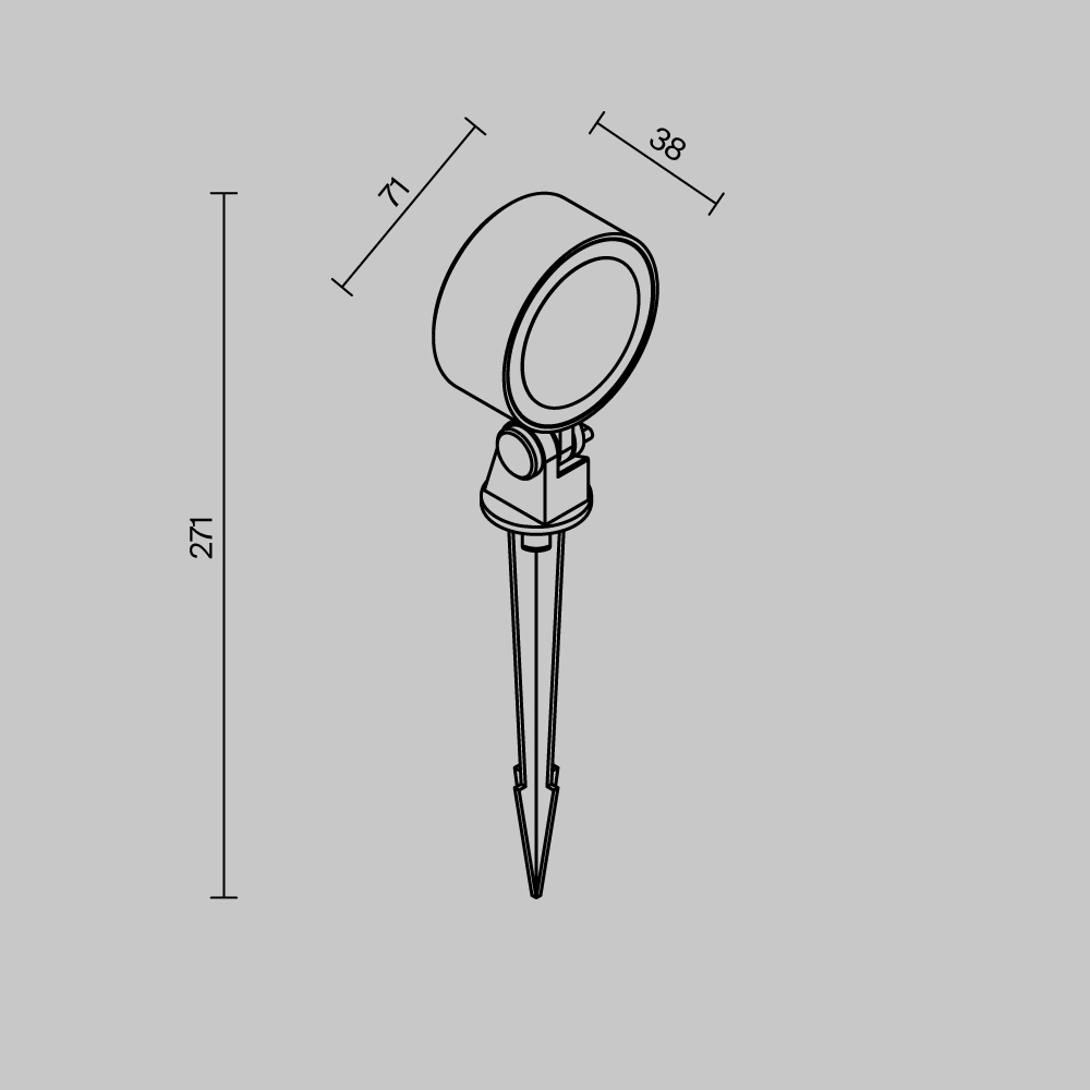 картинка Ландшафтный светильник Outdoor O495FL-L10B3K
