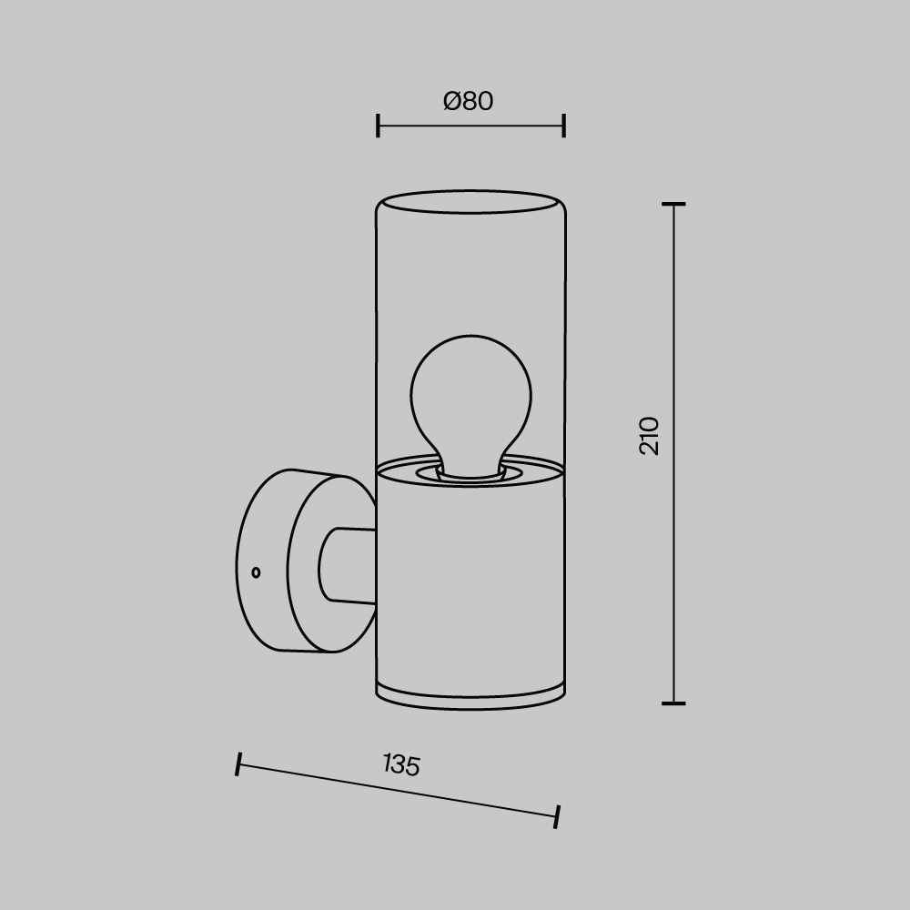 картинка Настенный светильник (бра) Outdoor O432WL-01GF