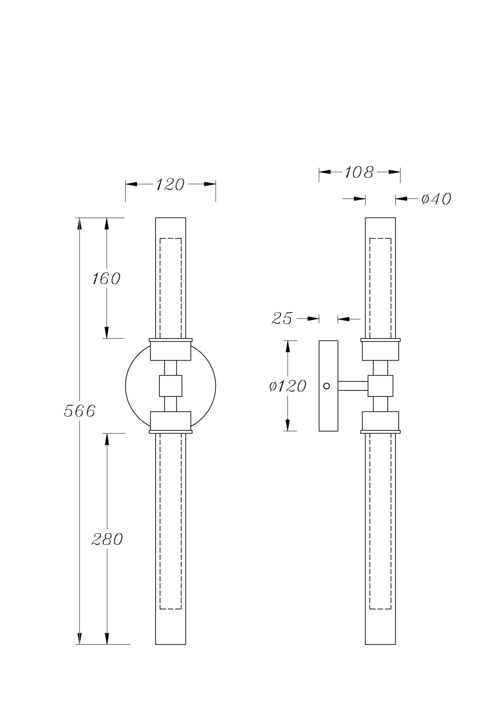 картинка Настенный светильник (бра) Maytoni MOD116WL-L7BS3K