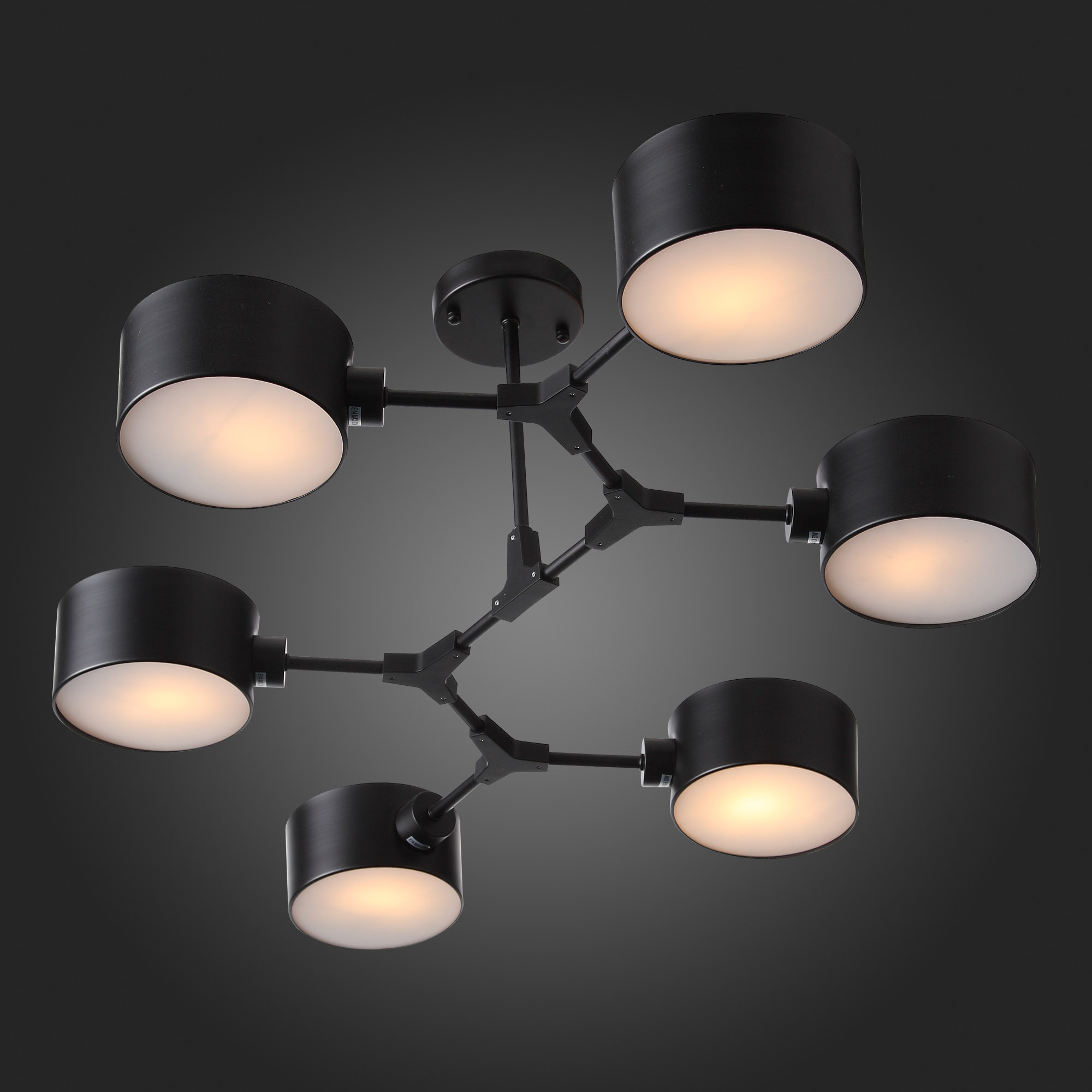 картинка SLE183402-06 Светильник потолочный Черный/Черный E14 6*60W