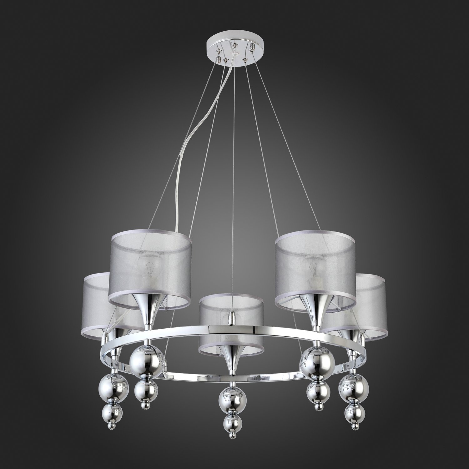 картинка SLE107103-05 Светильник подвесной Хром/Серебристый E14 5*40W