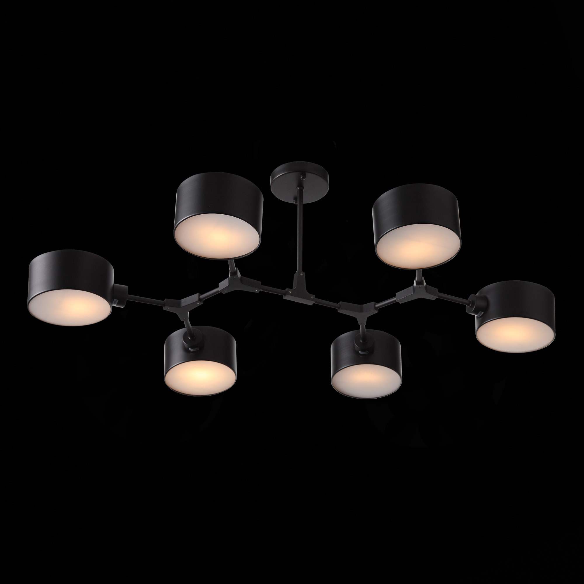 картинка SLE183402-06 Светильник потолочный Черный/Черный E14 6*60W