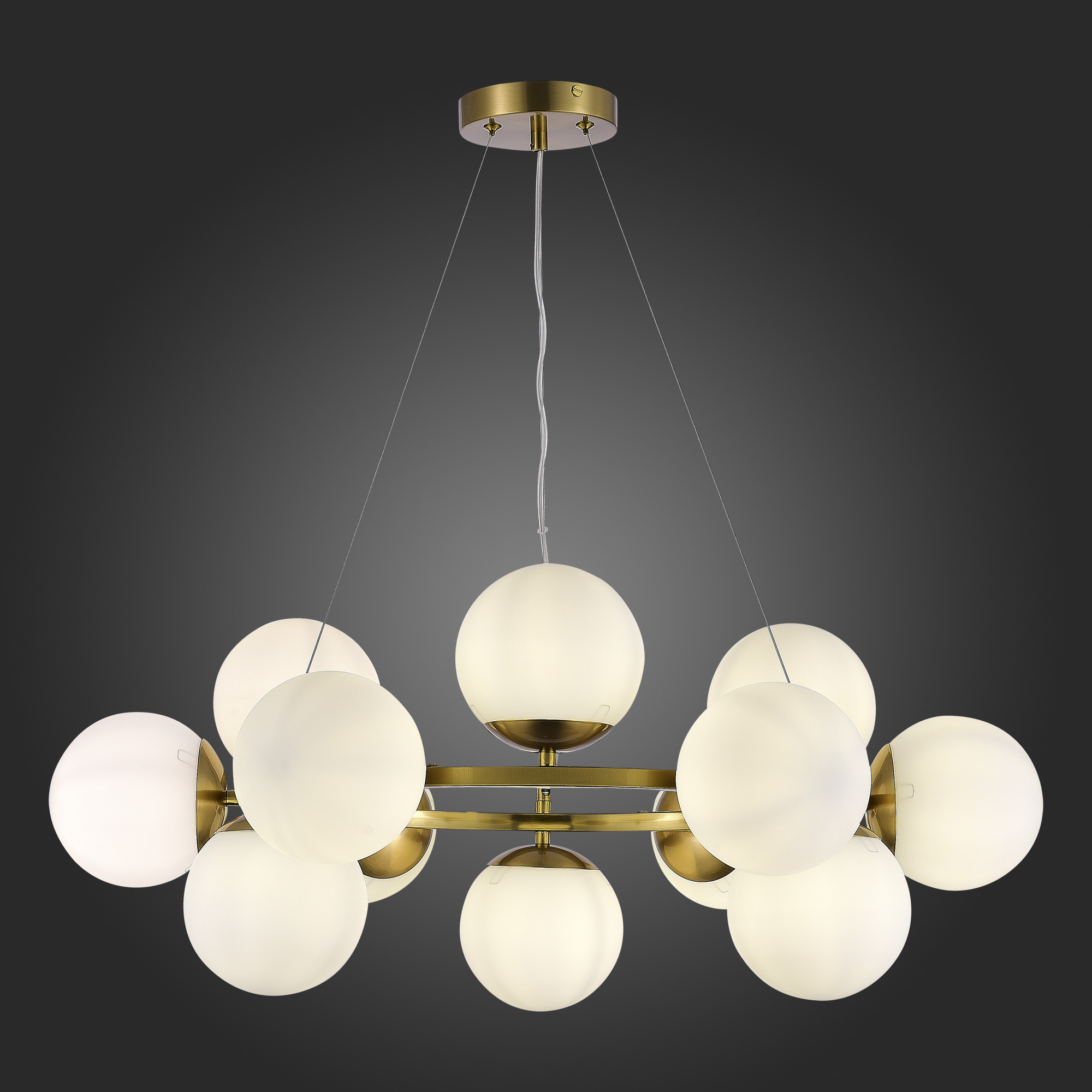 картинка SLE1191-203-12 Светильник подвесной Золотистый/Белый E27 12*60W