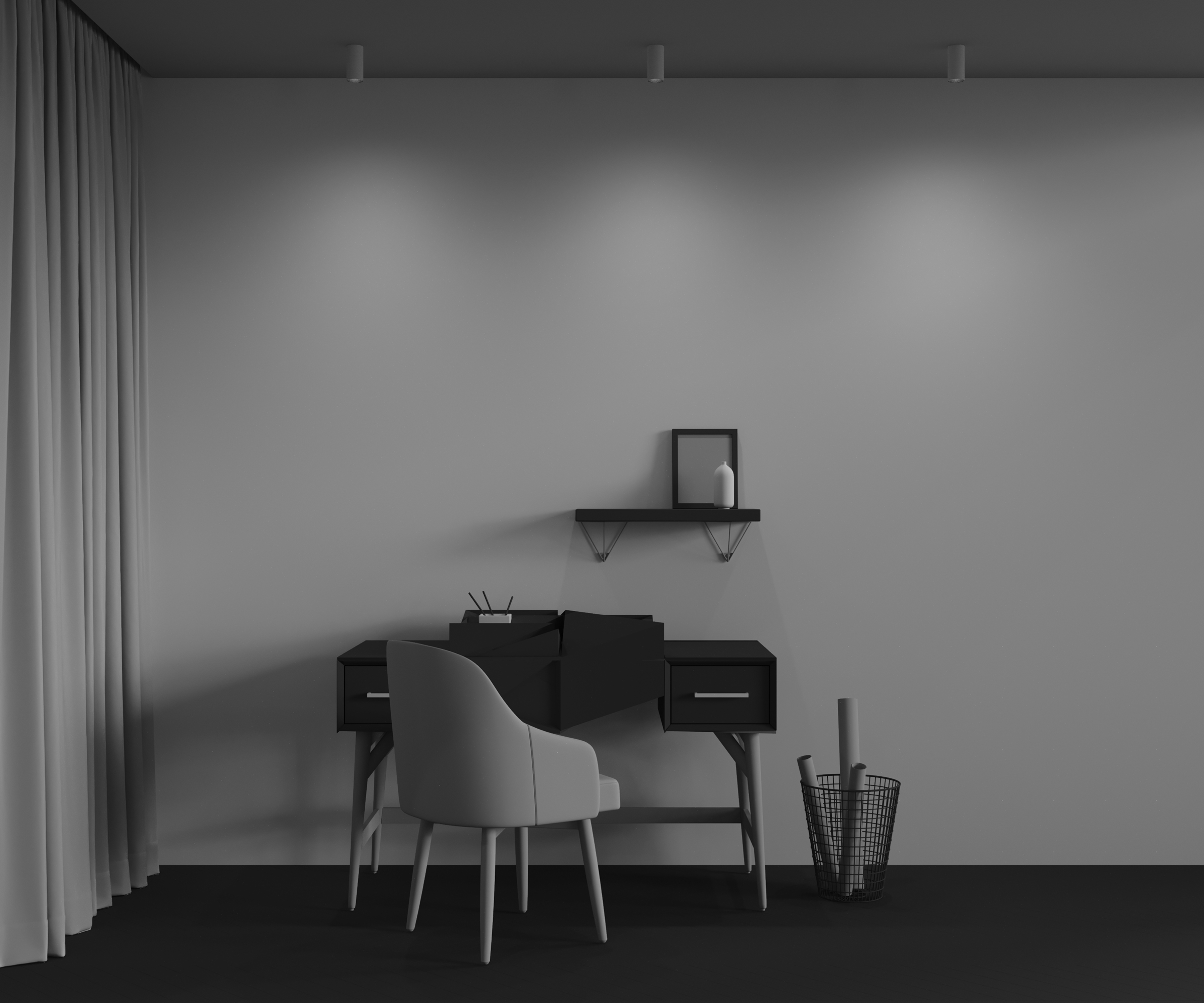 картинка Потолочный светильник Technical C080CL-01-GU10-W