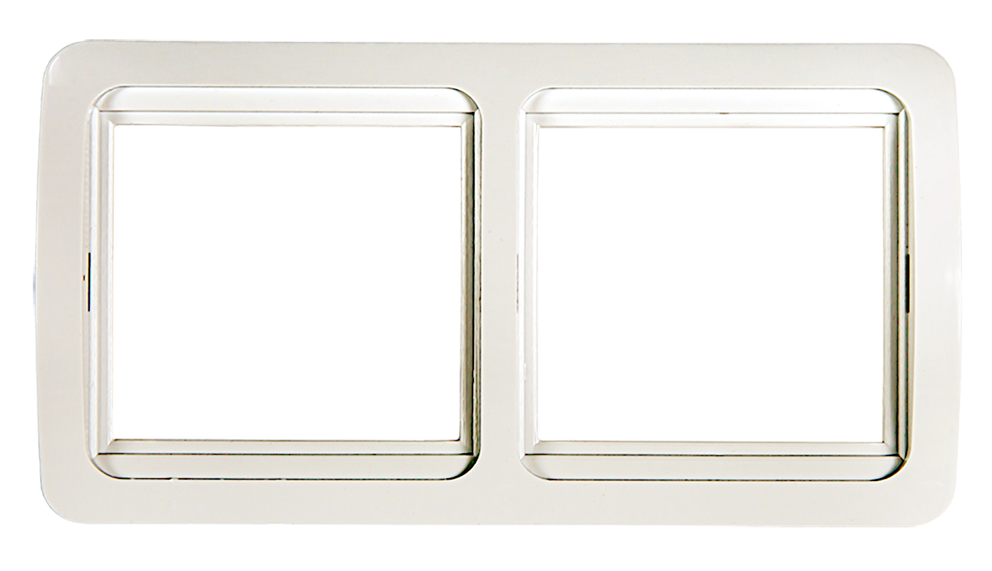 картинка Рамка двойная горизонтальная CLASSICO белая 2302H IN HOME