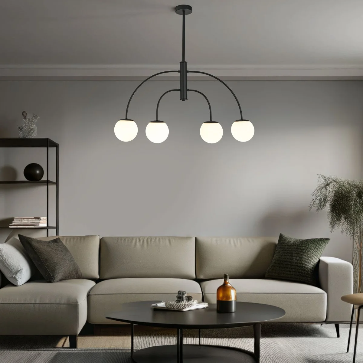 картинка Потолочный светильник со стеклянным плафоном 30179/4 черный