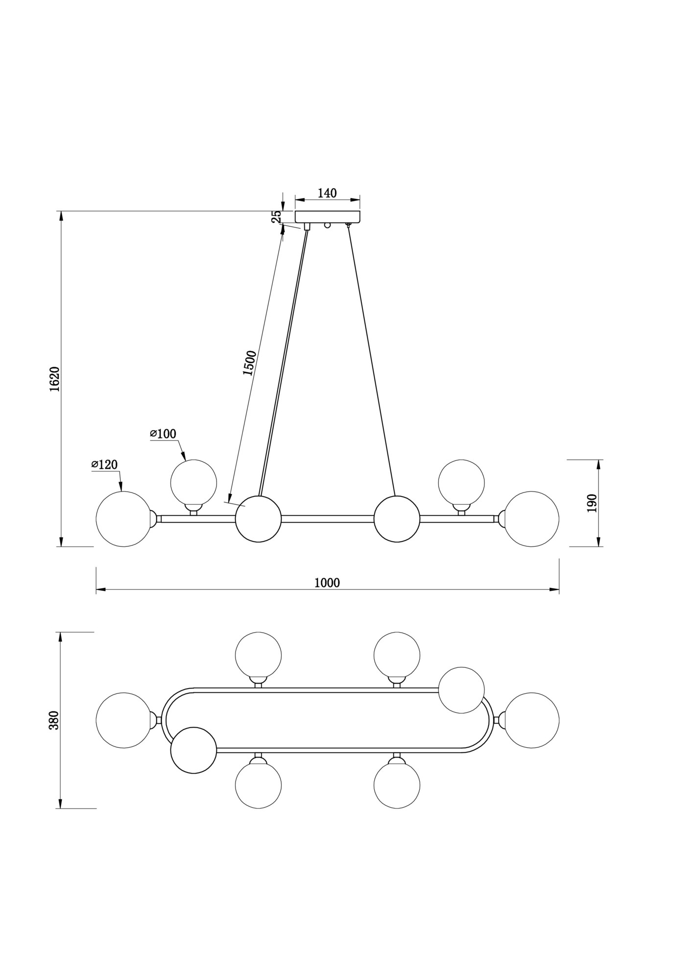 картинка Подвесной светильник Freya FR5222PL-08B1