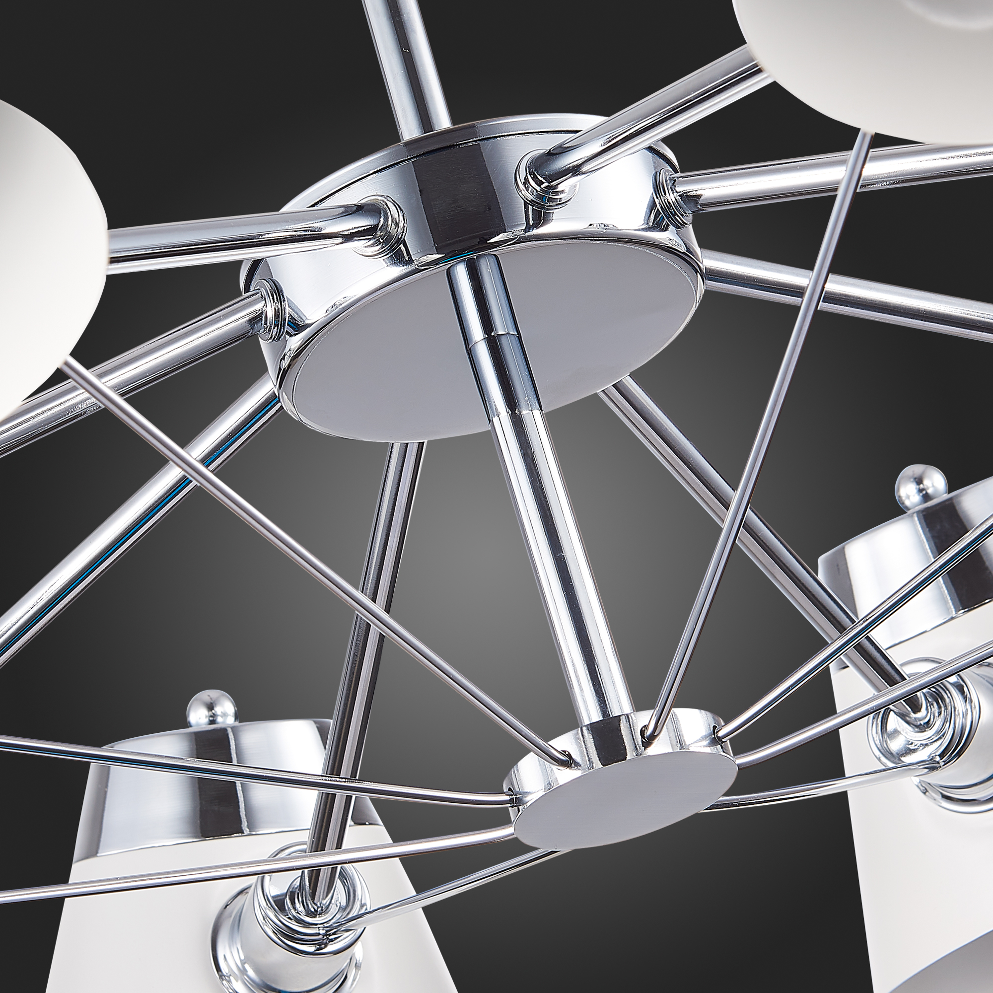 картинка SLE155802-08 Светильник потолочный Хром/Белый E14 8*40W