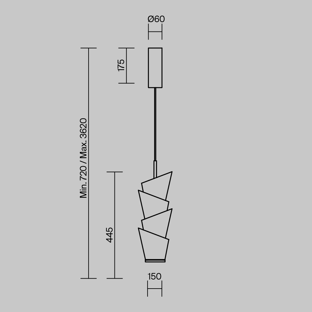 картинка Подвесной светильник Maytoni MOD374PL-L28W3K
