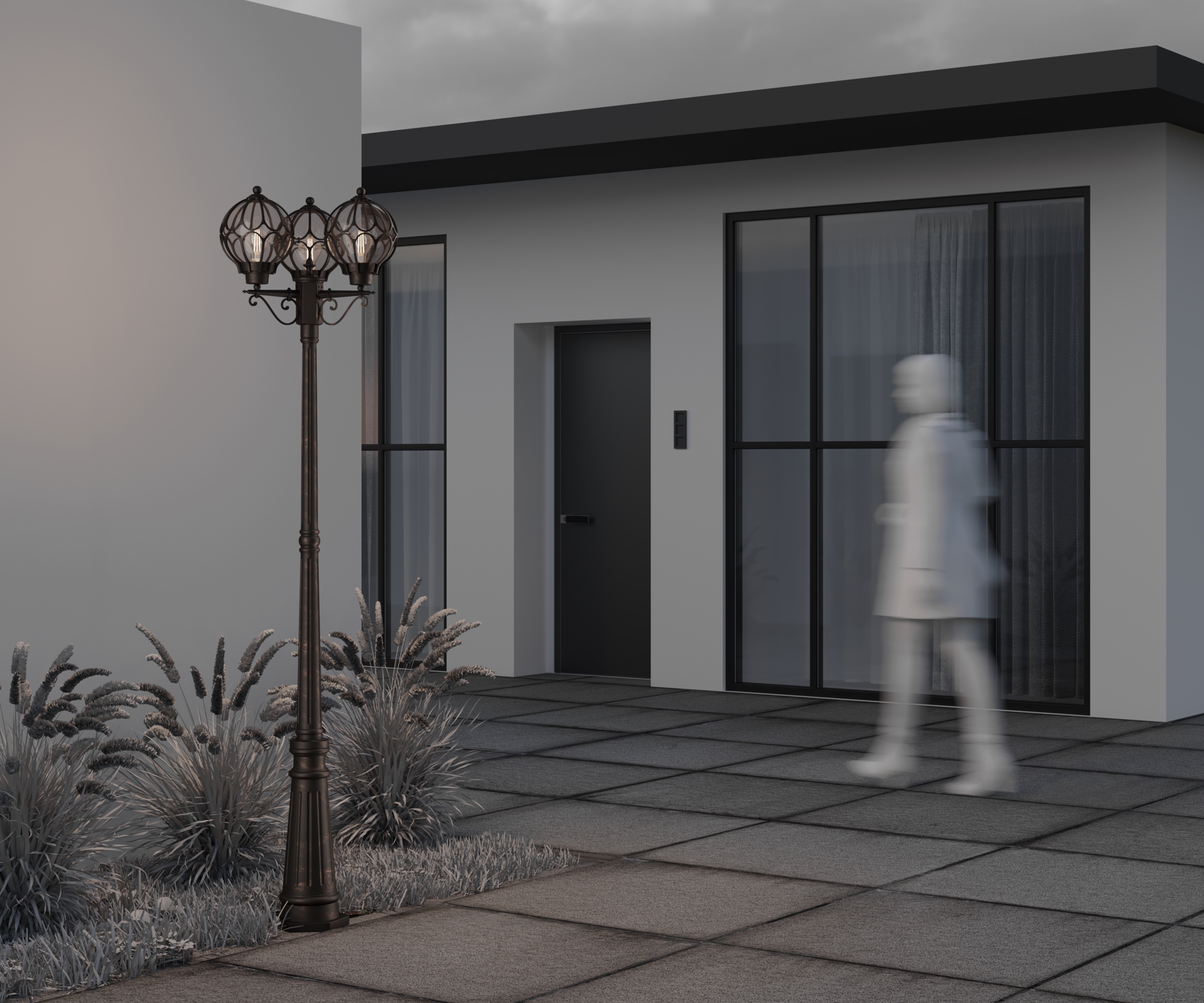 картинка Садово-парковый светильник Outdoor O023FL-03G