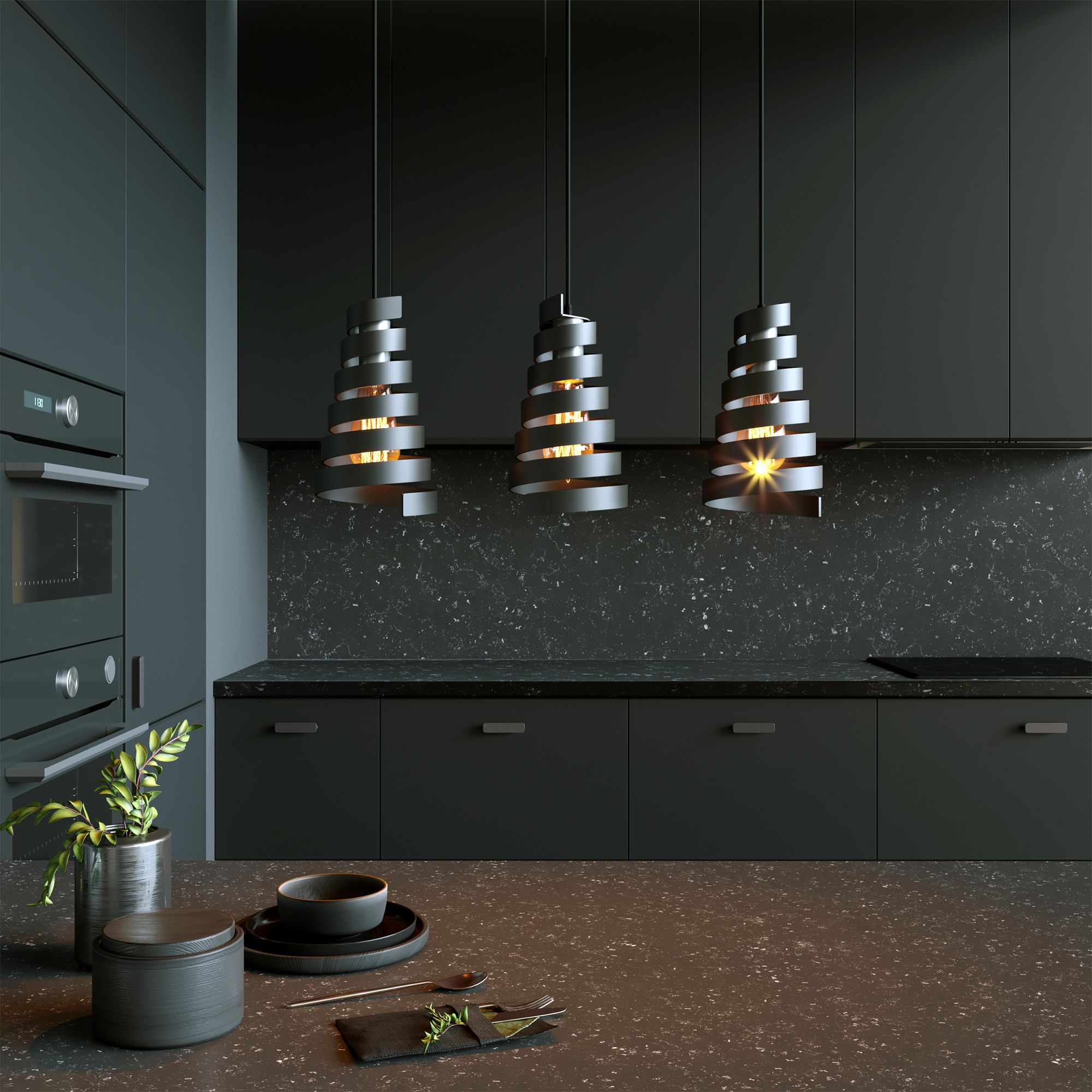 картинка Подвесной светильник лофт 50058/3 черный