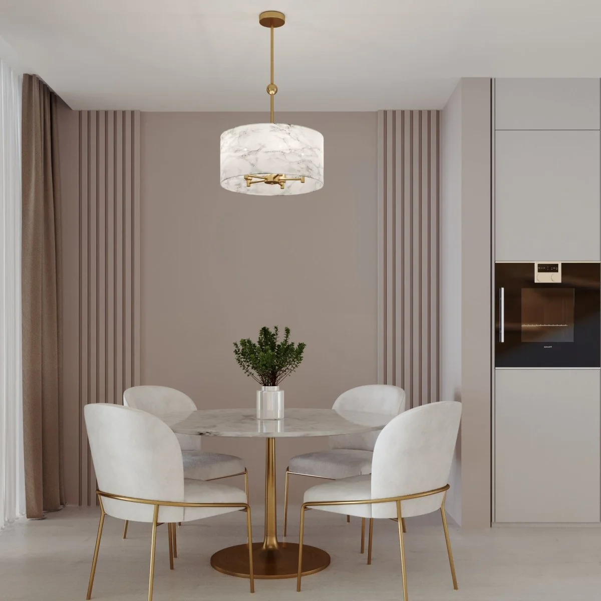 картинка Потолочный светильник с тканевым абажуром 60174/5 латунь