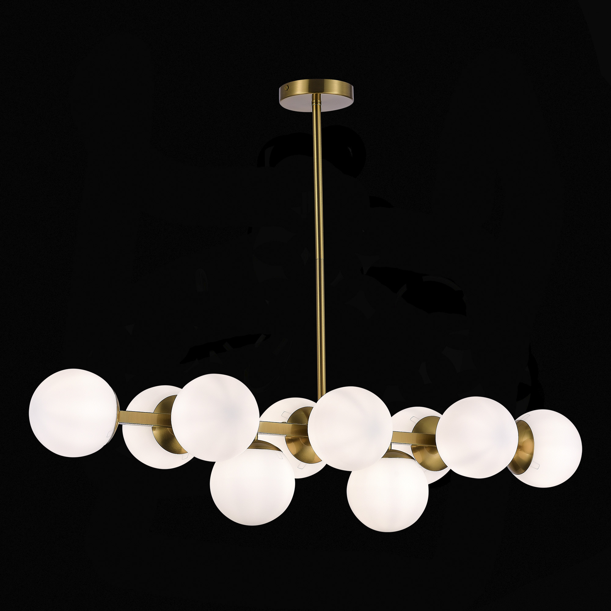 картинка SLE1191-202-10 Светильник потолочный Золотистый/Белый E27 10*60W