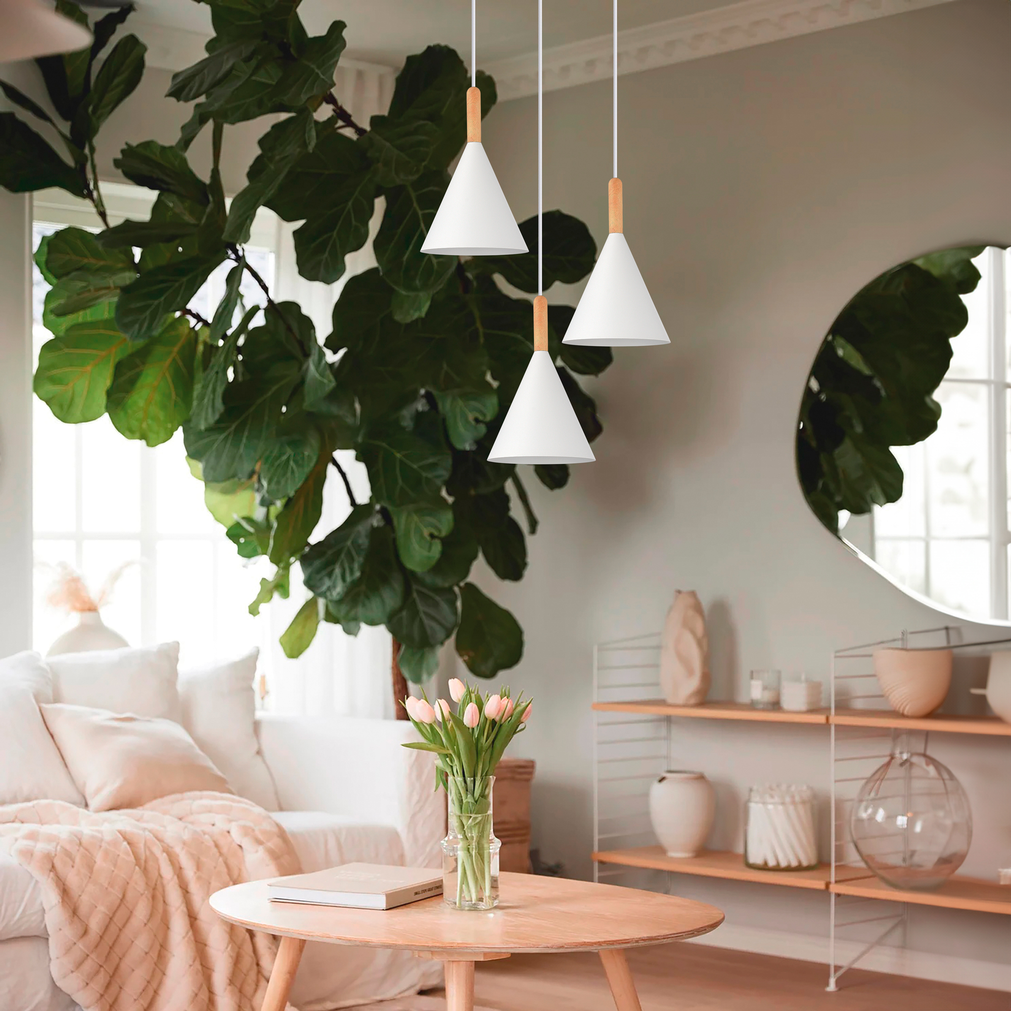 картинка SLE1255-503-01 Светильник подвесной Белый/Белый E27 1*40W