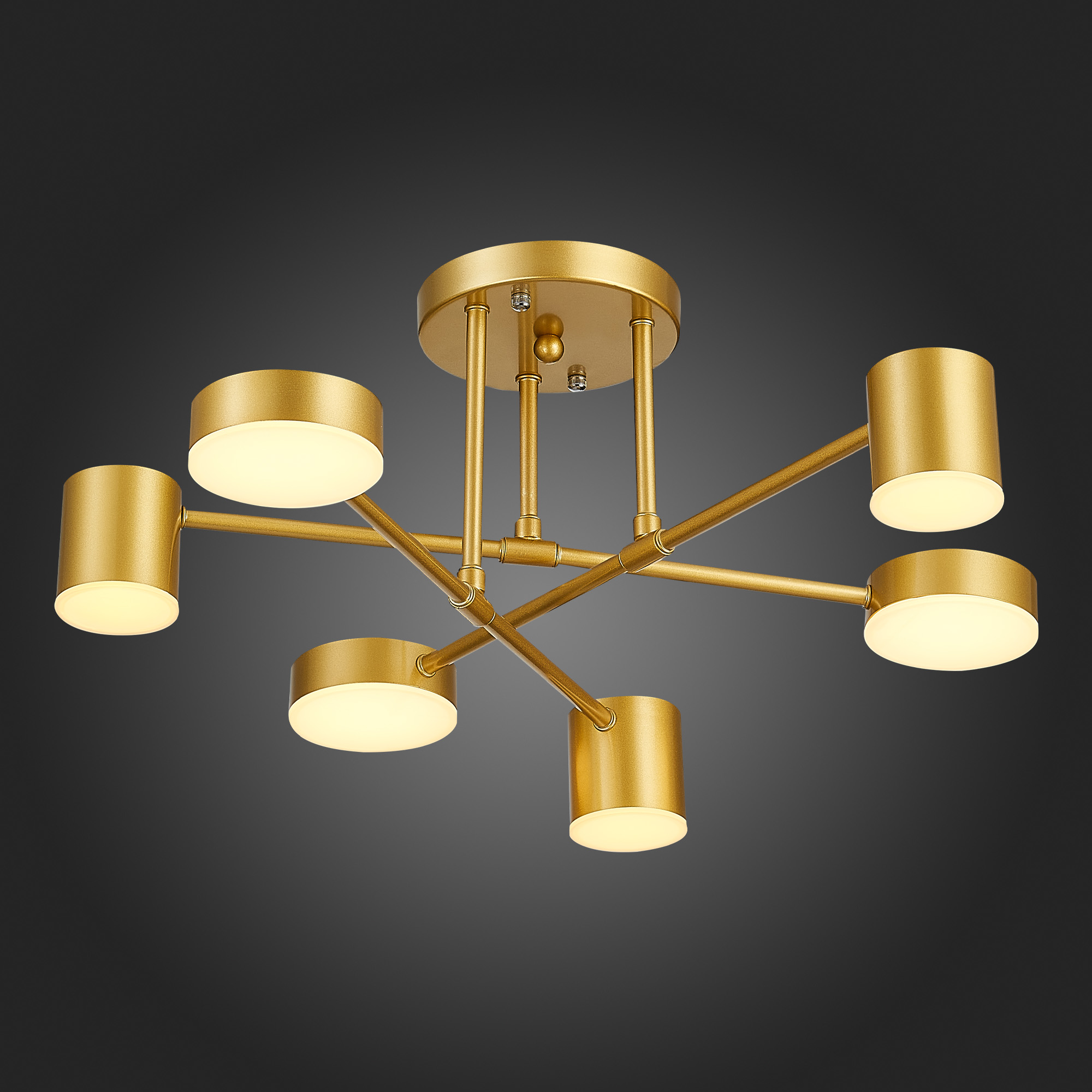 картинка SLE201022-06 Светильник потолочный Золотистый/Золотистый LED 6*7W 4000K