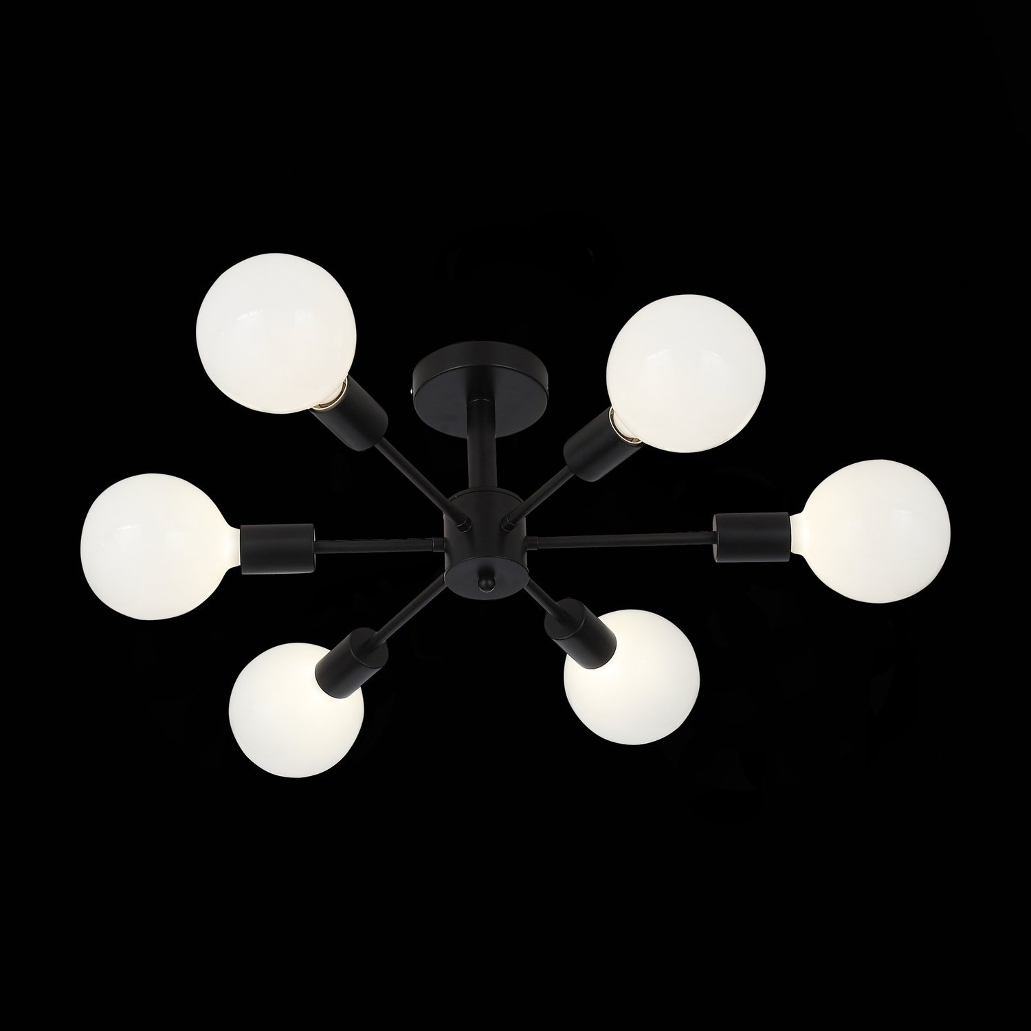 картинка SL419.402.06 Светильник потолочный Черный E27 6*60W