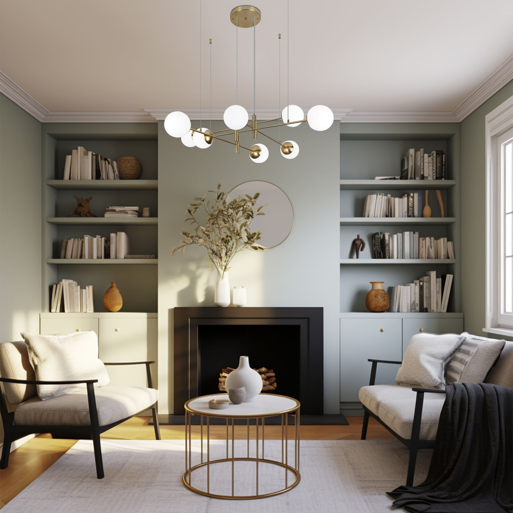 картинка Умный подвесной светильник 70146/8 латунь